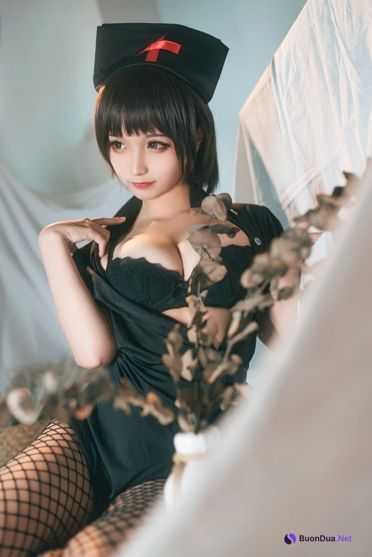 Cosplay 蠢沫沫 Chunmomo 护士 Dark Nurse - Photo 18