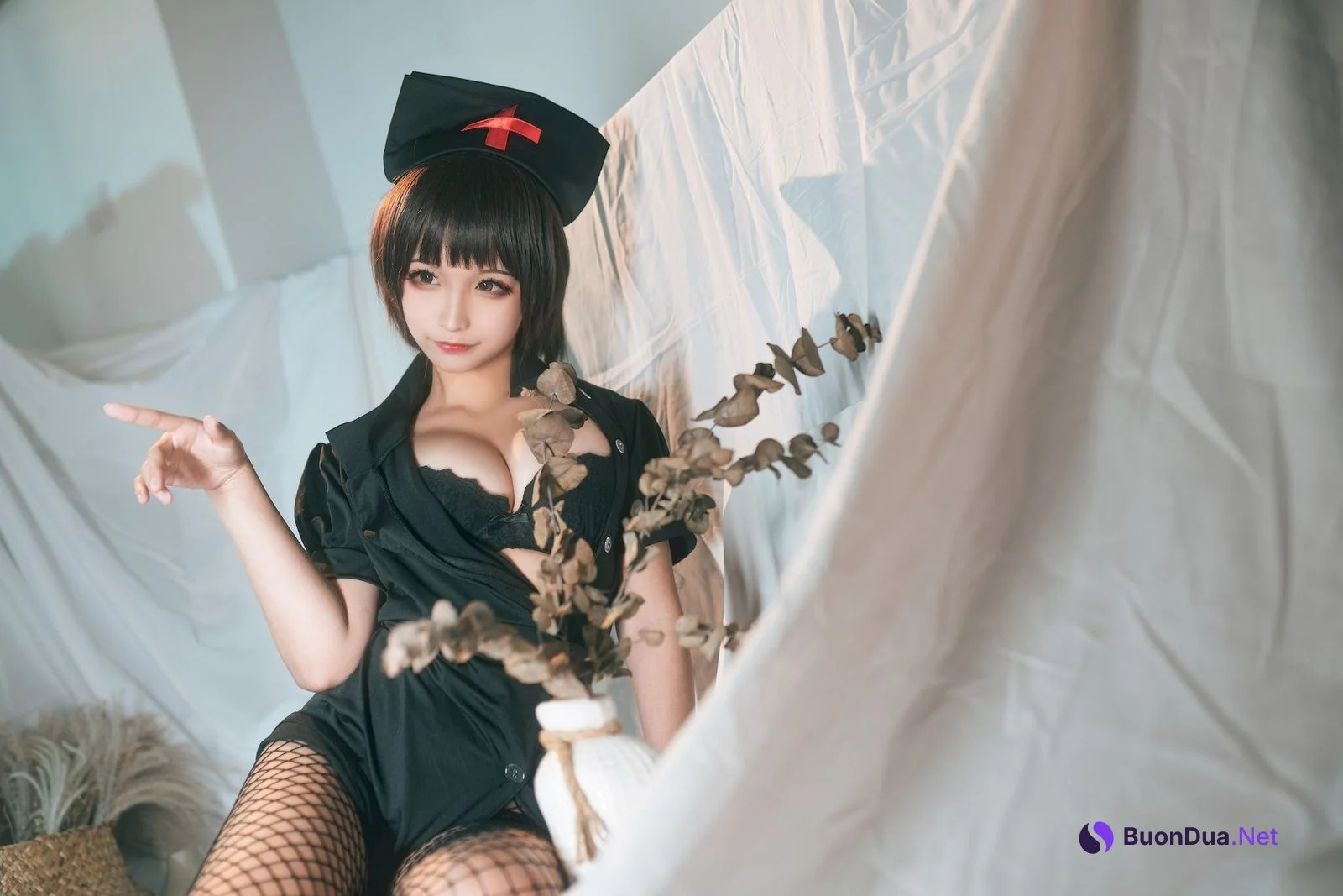 Cosplay 蠢沫沫 Chunmomo 护士 Dark Nurse - Photo 19