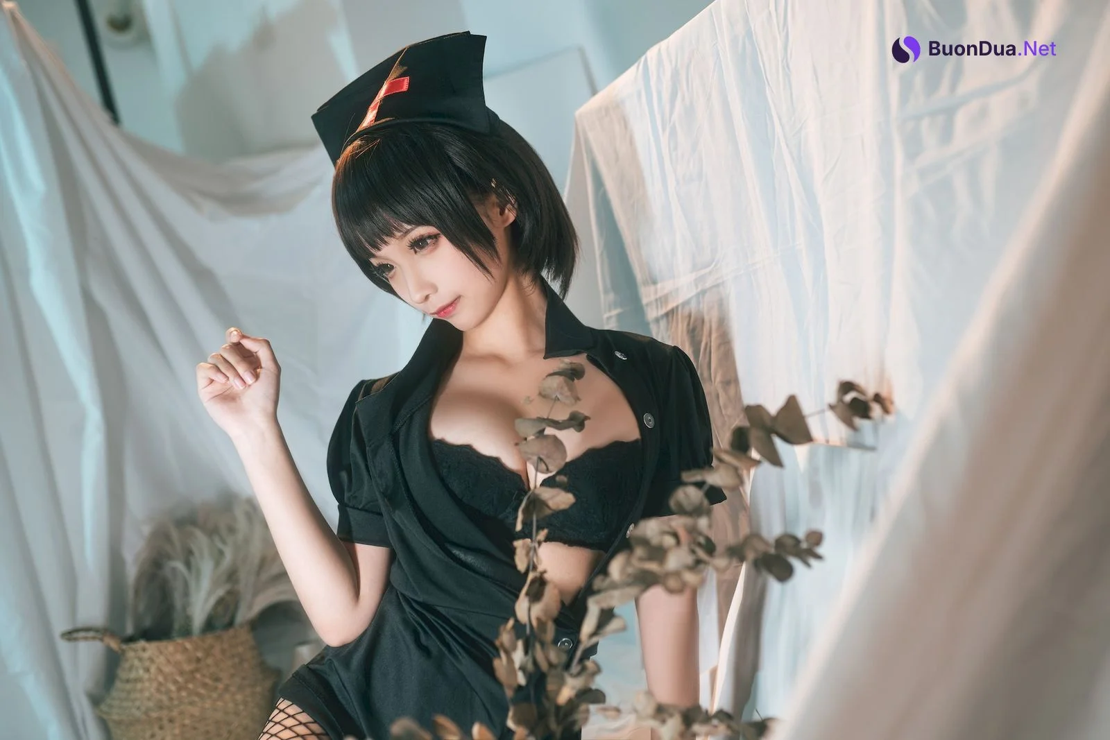 Cosplay 蠢沫沫 Chunmomo 护士 Dark Nurse - Photo 20