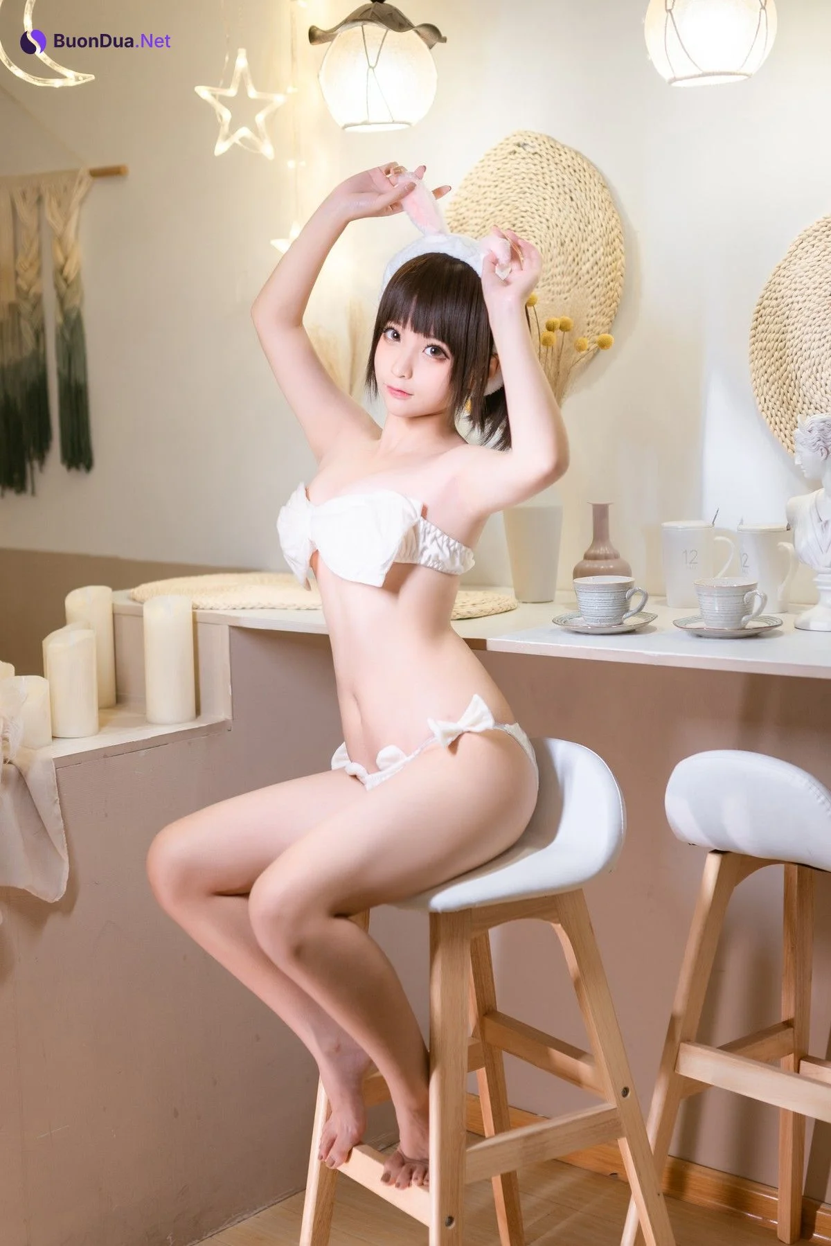 Cosplay 蠢沫沫 Chunmomo 蝴蝶结内衣 - Photo 11