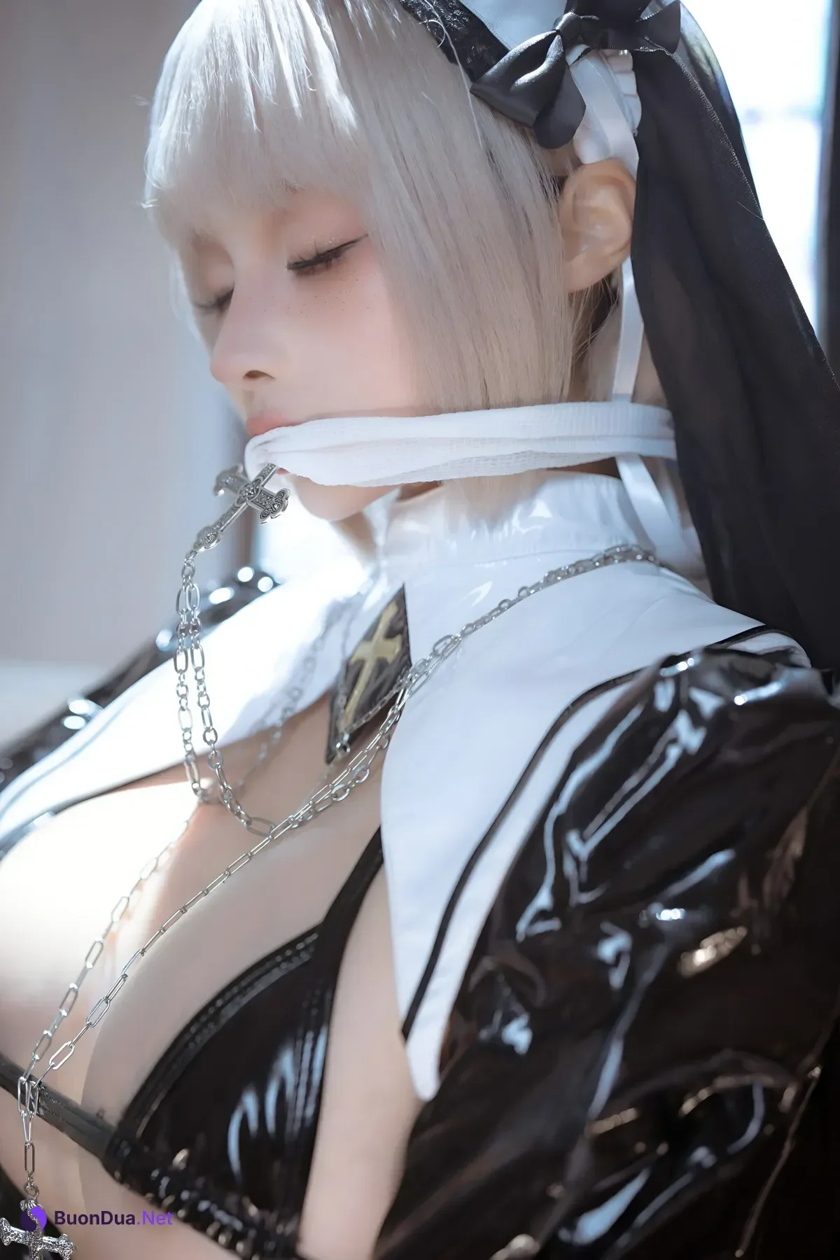 Cosplay 蠢沫沫Chunmomo – 黑修女 Set.01 - Photo 2