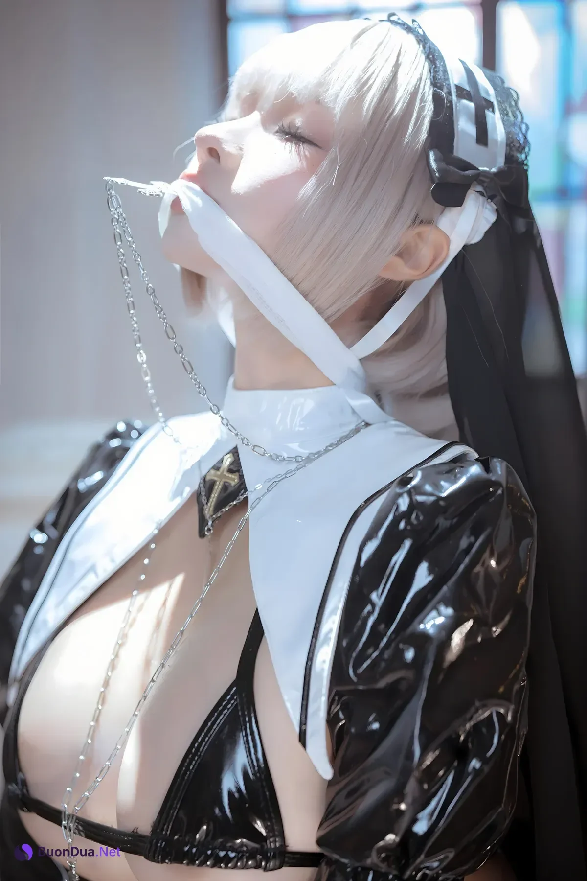 Cosplay 蠢沫沫Chunmomo – 黑修女 Set.01 - Photo 3