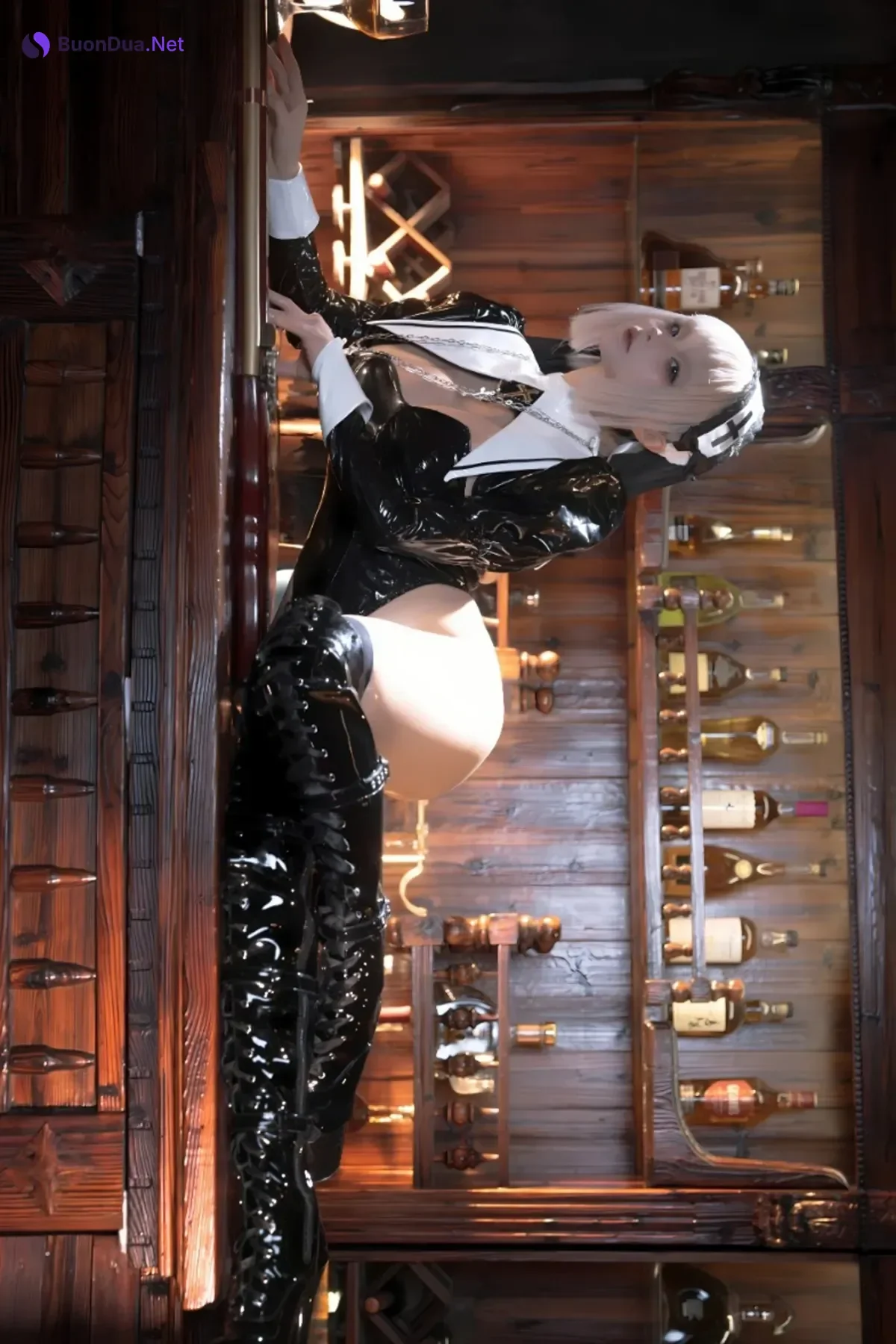 Cosplay 蠢沫沫Chunmomo – 黑修女 Set.02 - รูปภาพ 10