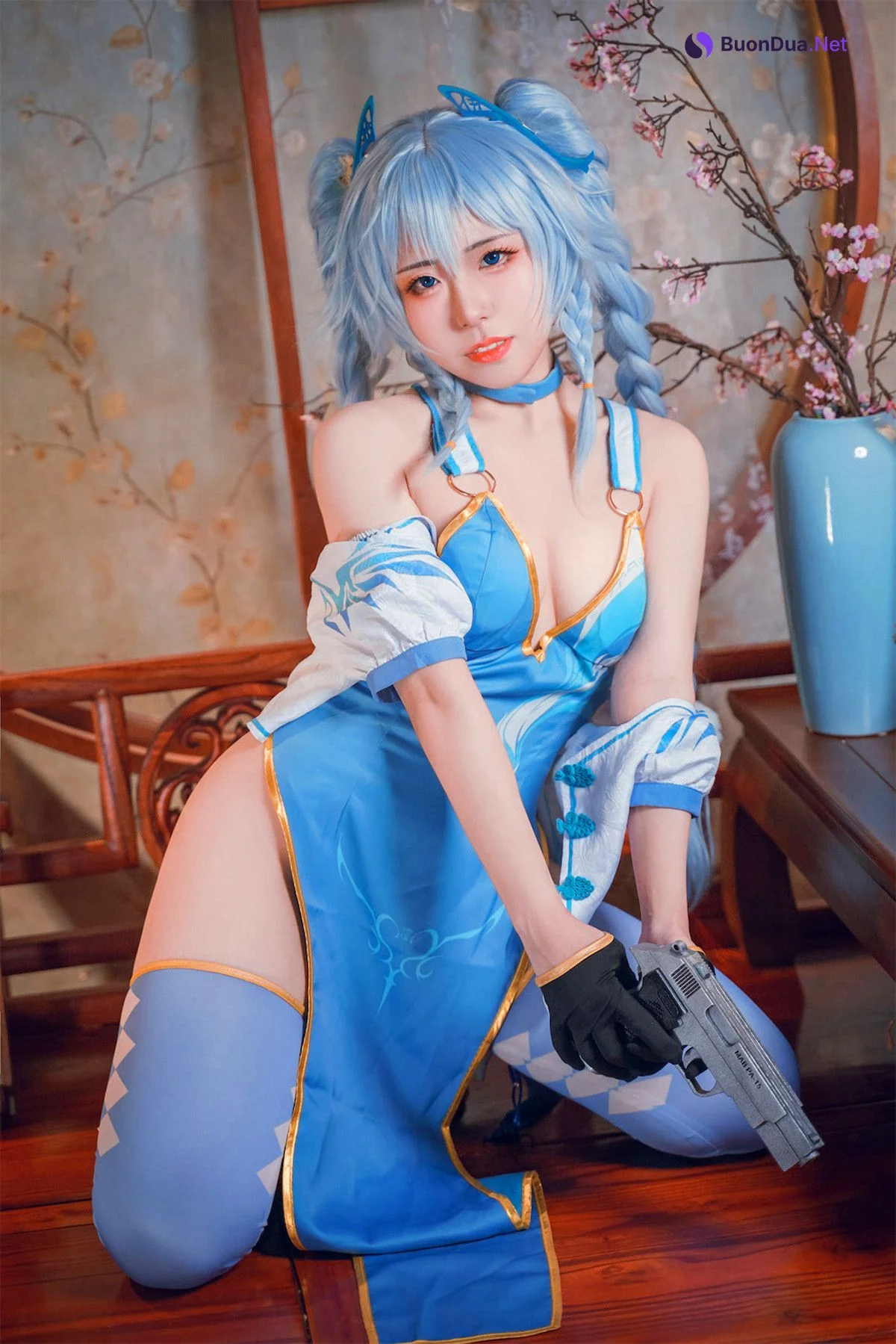 Cosplay 虎森森 少女前线 翠雀媚 - Photo 17