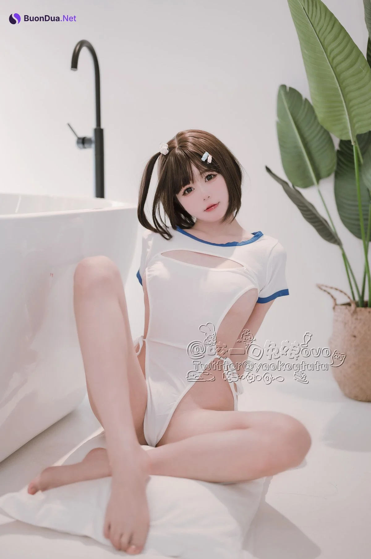 Cosplay 黏黏团子兔 纯白欲缸 - Photo 13