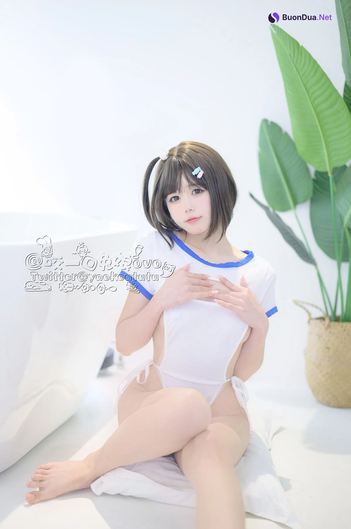 Cosplay 黏黏团子兔 纯白欲缸 - Photo 18