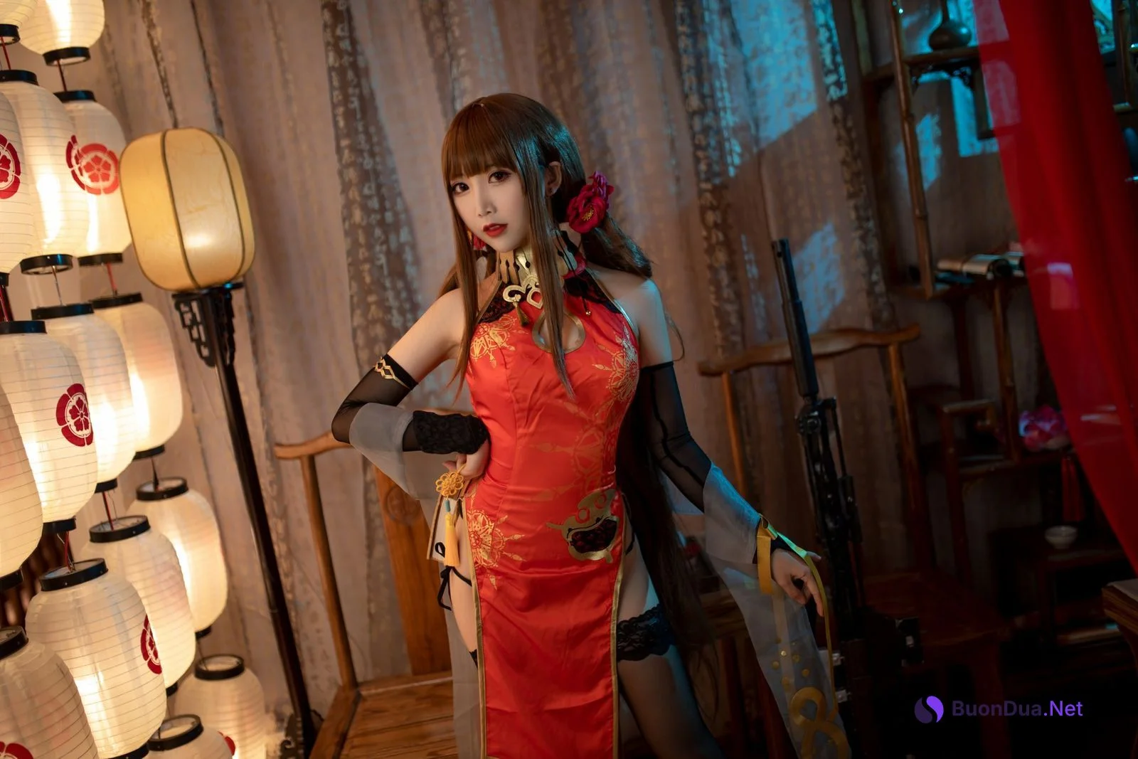 Cosplay 面饼仙儿 DSR50 红牡丹 - Photo 12