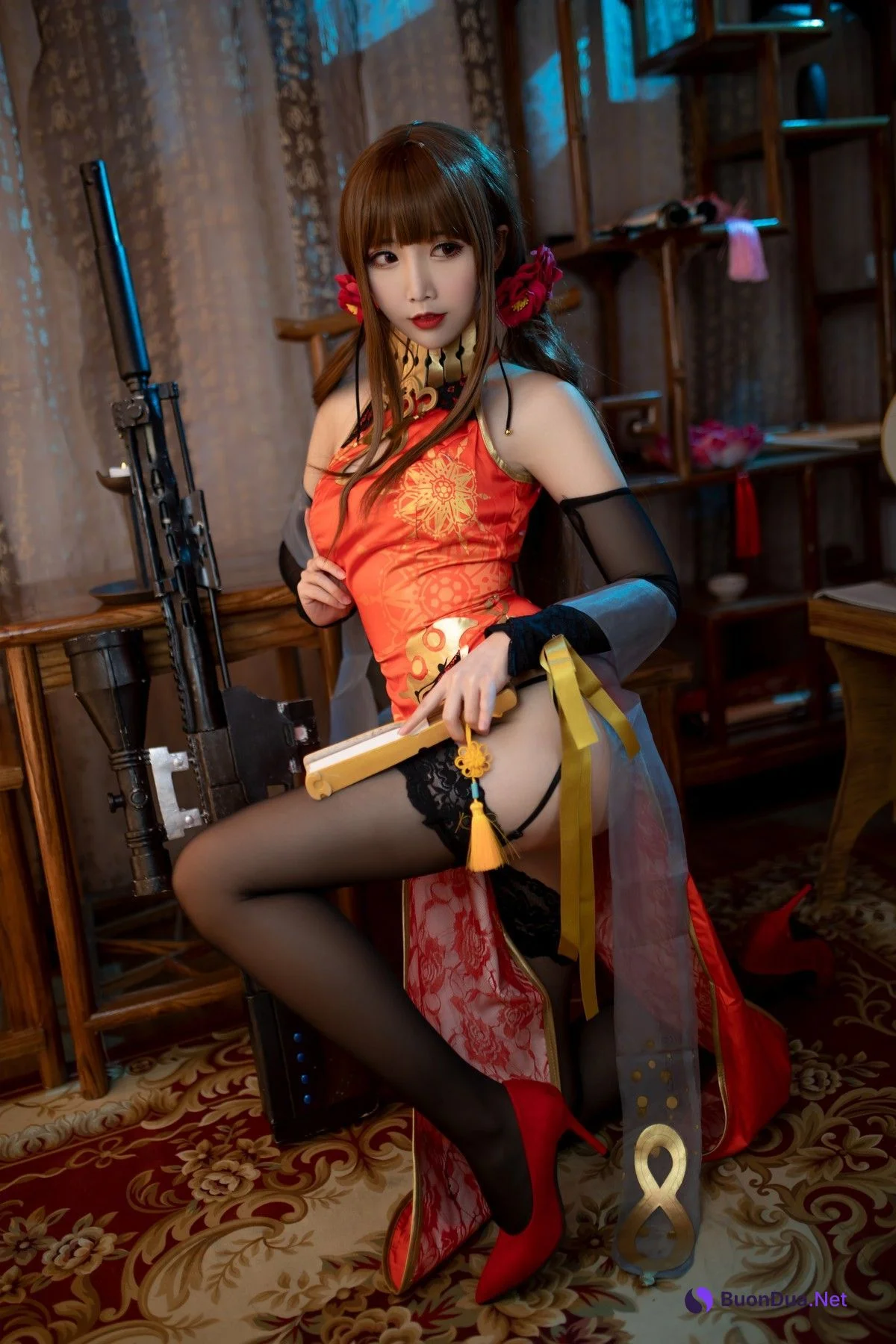 Cosplay 面饼仙儿 DSR50 红牡丹 - Photo 17