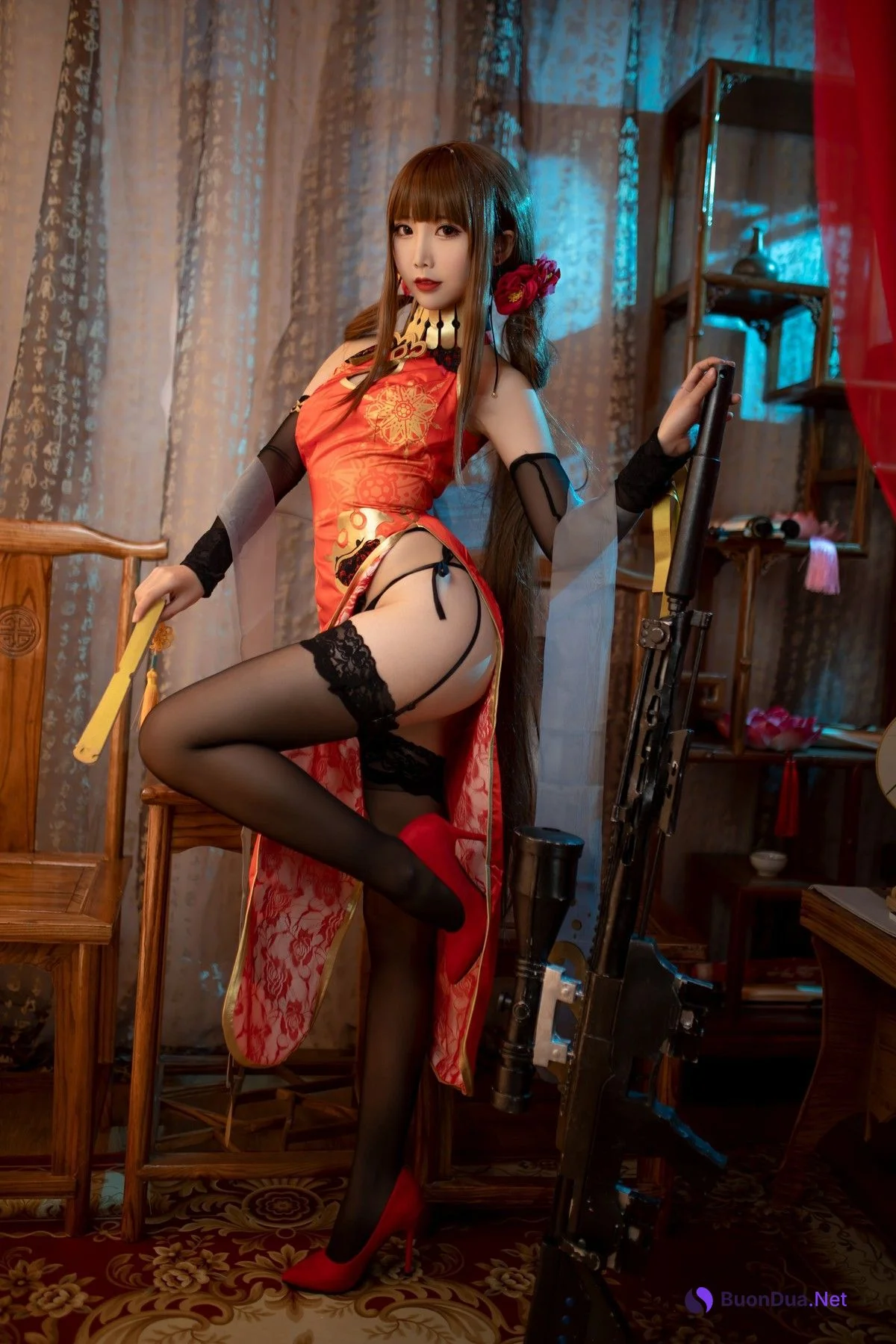 Cosplay 面饼仙儿 DSR50 红牡丹 - Photo 9
