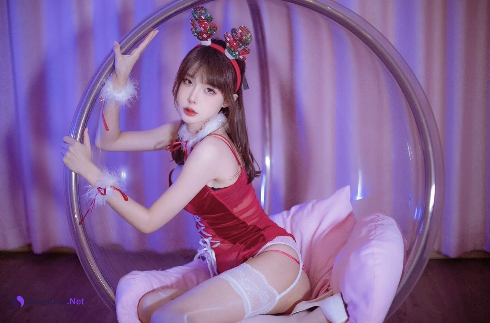 Cosplay 余多多Dudu 圣诞特辑 - Photo 14