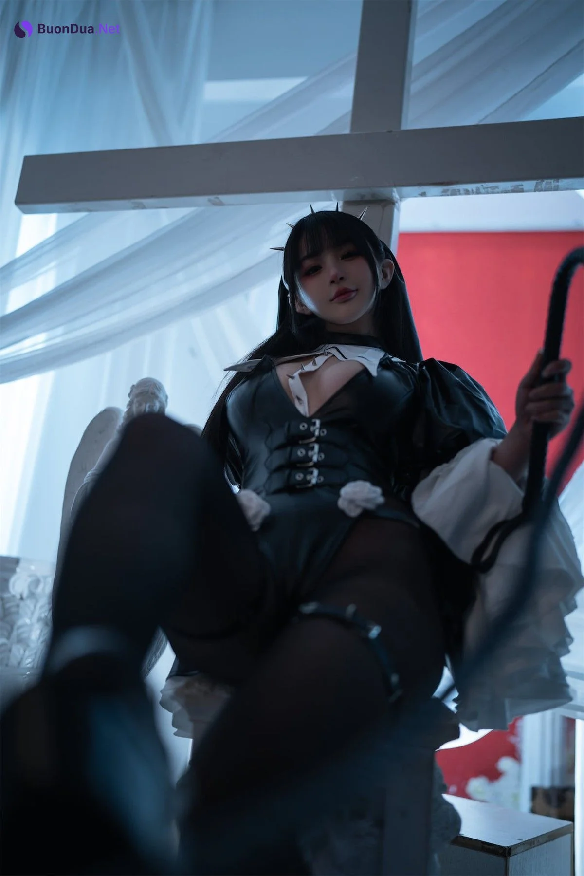 Cosplay 桜井宁宁 皮衣修女 - Photo 13