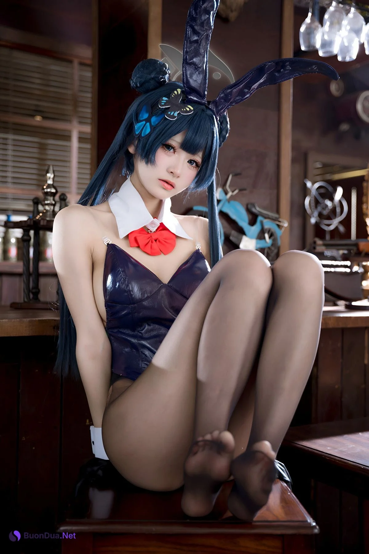 Cosplay 九柒喵 – 蔚蓝档案 龙华妃咲 兔女郎 - Photo 14