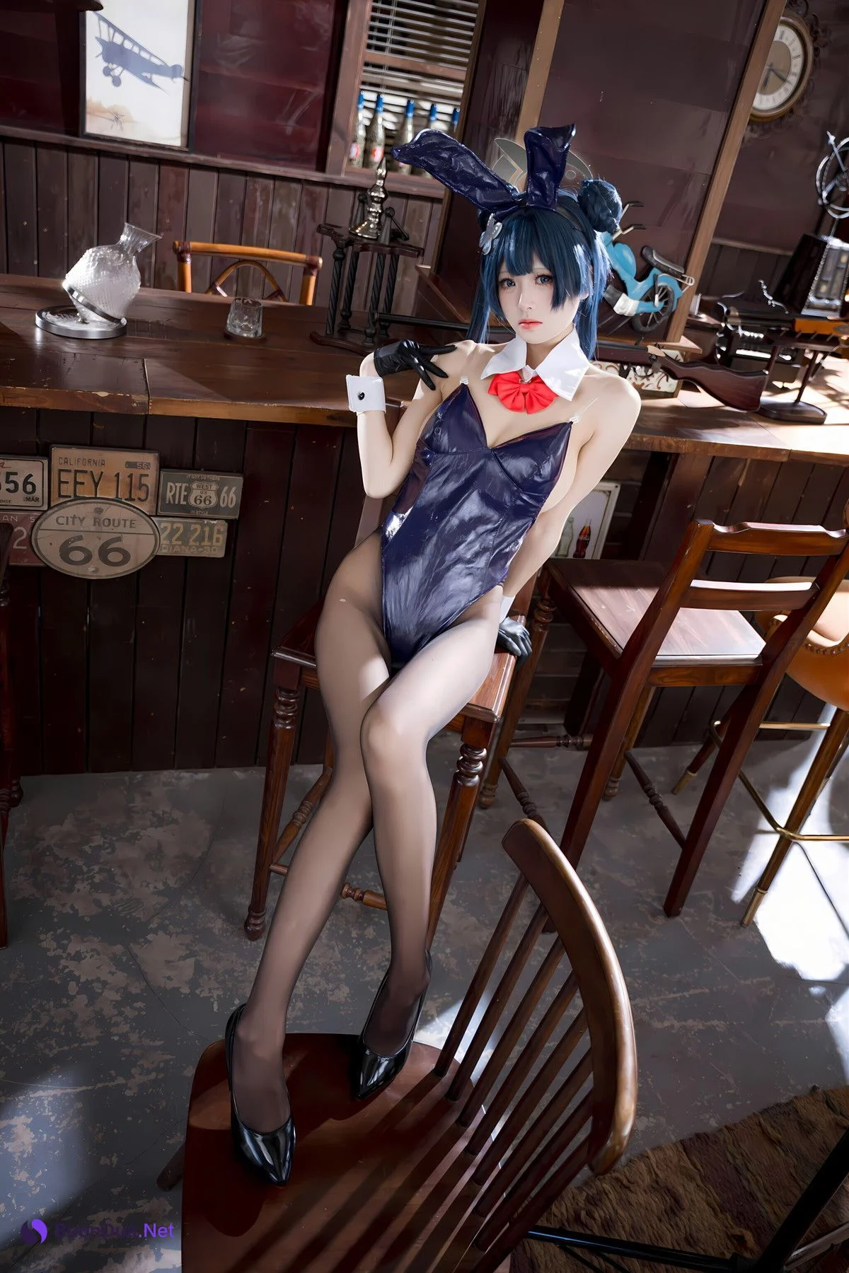 Cosplay 九柒喵 – 蔚蓝档案 龙华妃咲 兔女郎 - Photo 16