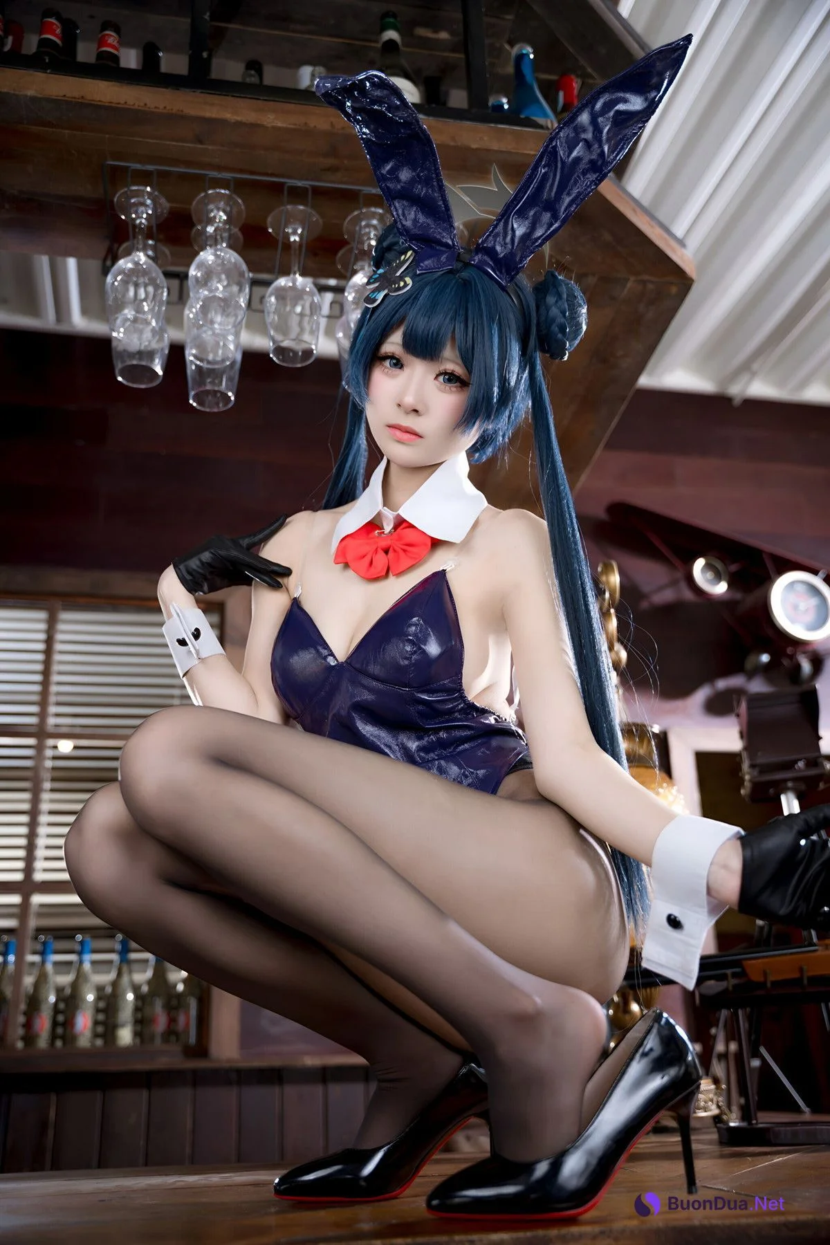 Cosplay 九柒喵 – 蔚蓝档案 龙华妃咲 兔女郎 - Photo 3