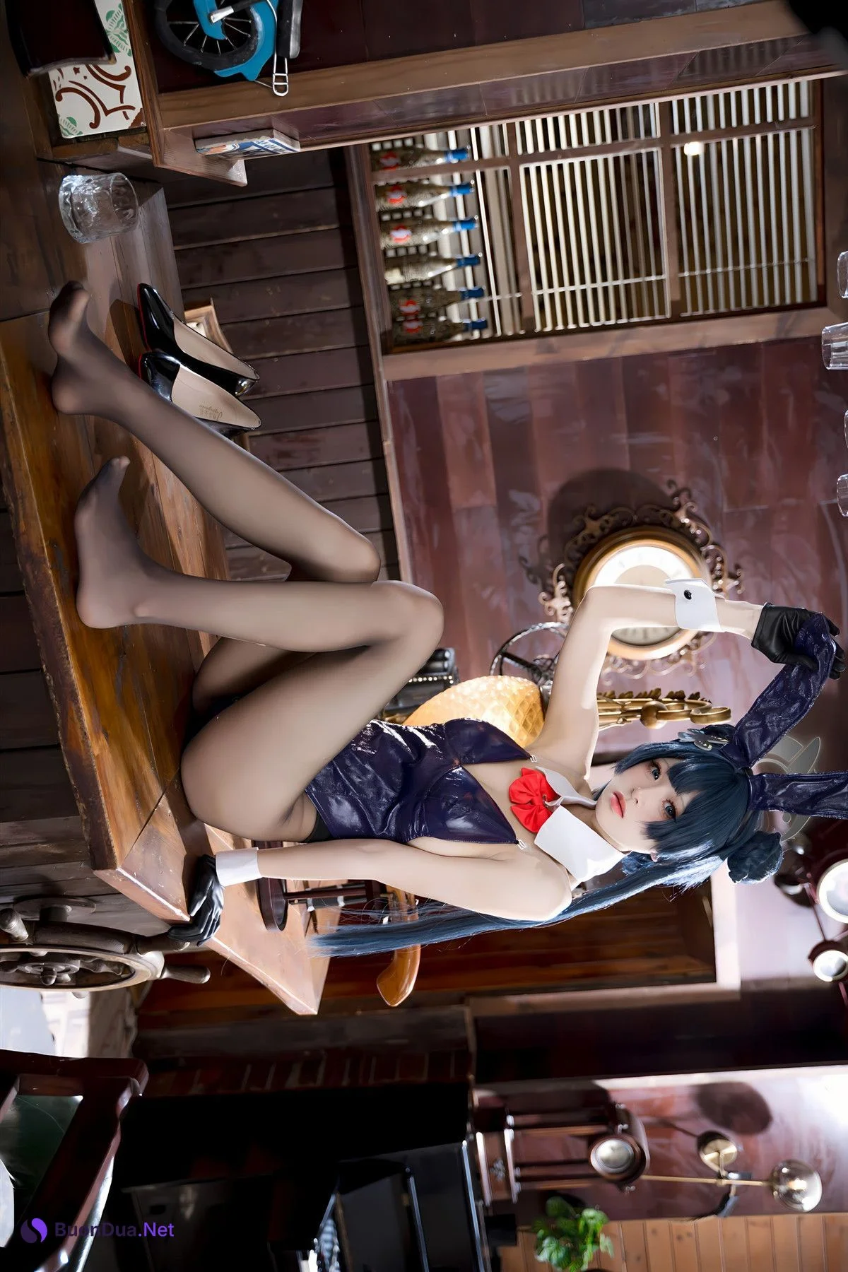 Cosplay 九柒喵 – 蔚蓝档案 龙华妃咲 兔女郎 - Photo 4