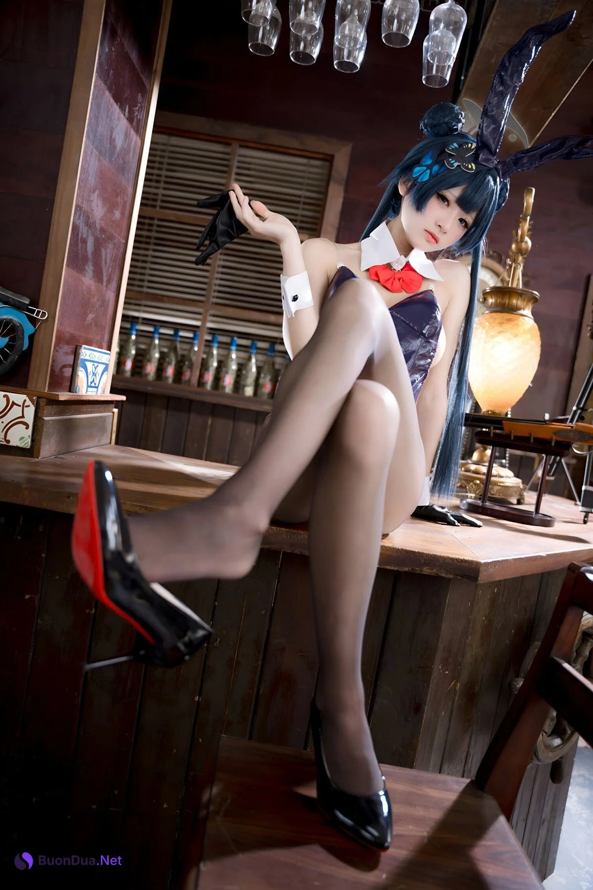 Cosplay 九柒喵 – 蔚蓝档案 龙华妃咲 兔女郎 - Photo 8