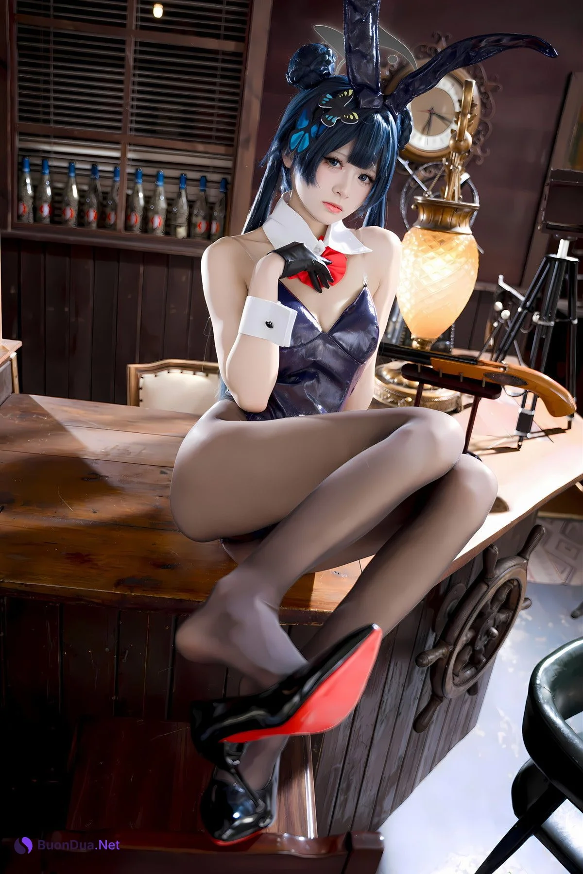 Cosplay 九柒喵 – 蔚蓝档案 龙华妃咲 兔女郎 - Photo 9