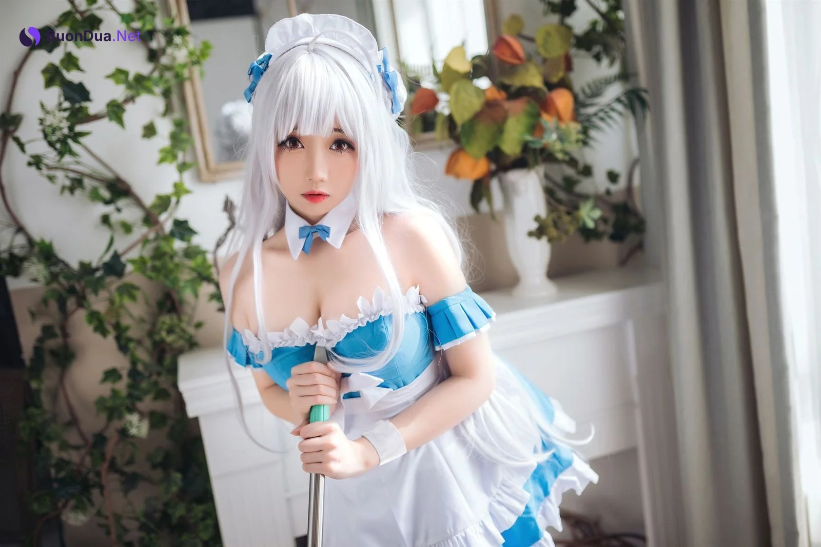 焖焖碳 Cosplay 小天鹅女仆 - Photo 2