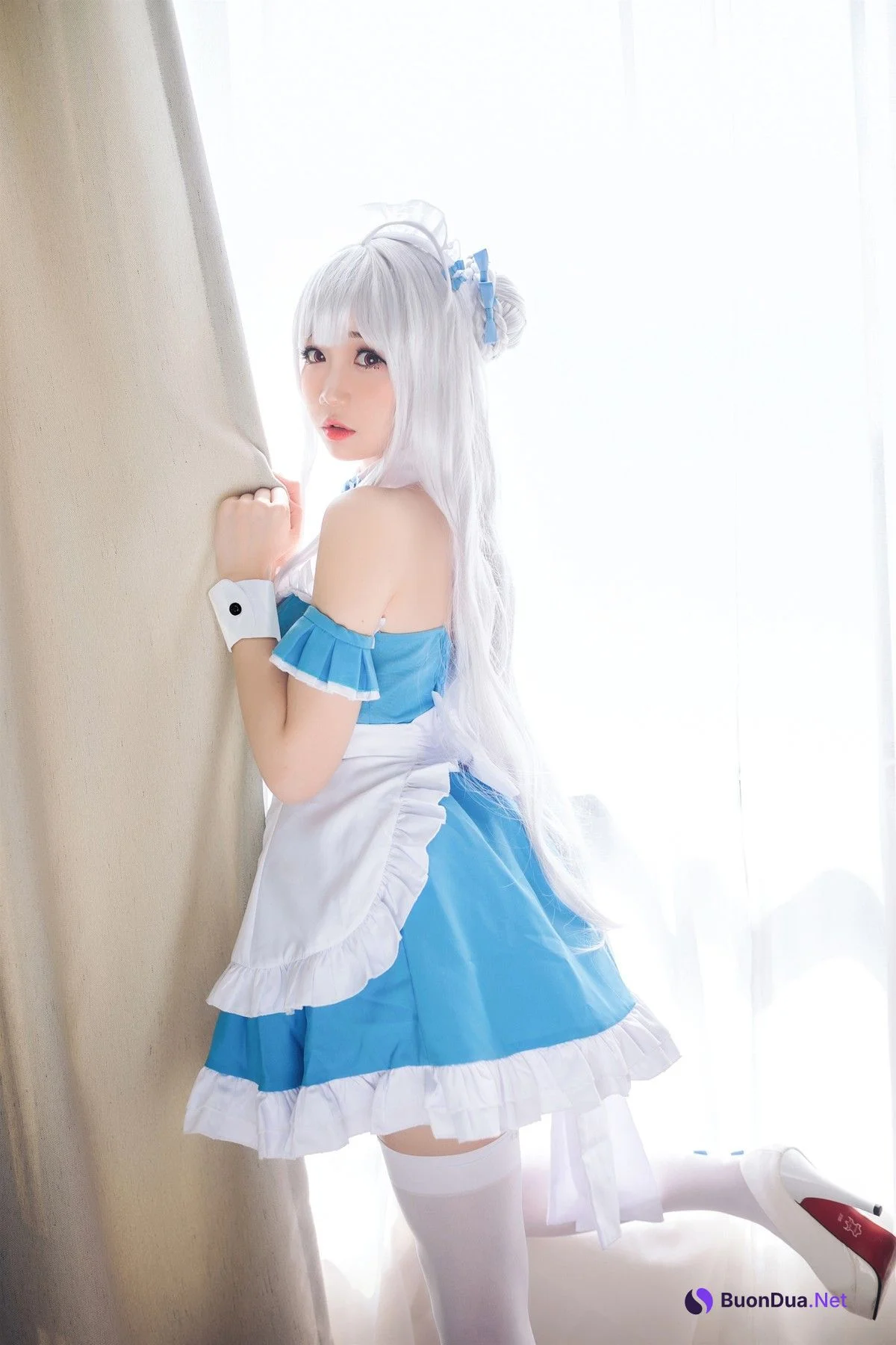 焖焖碳 Cosplay 小天鹅女仆 - Photo 6