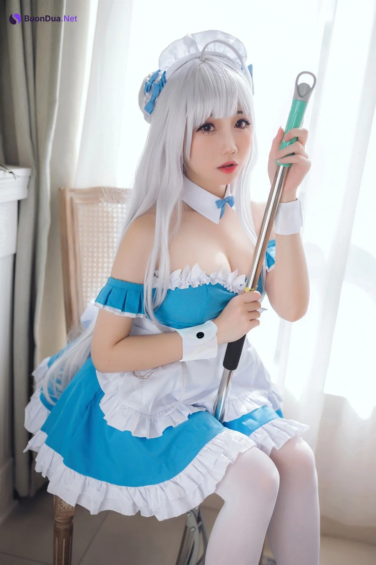 焖焖碳 Cosplay 小天鹅女仆 - Photo 8