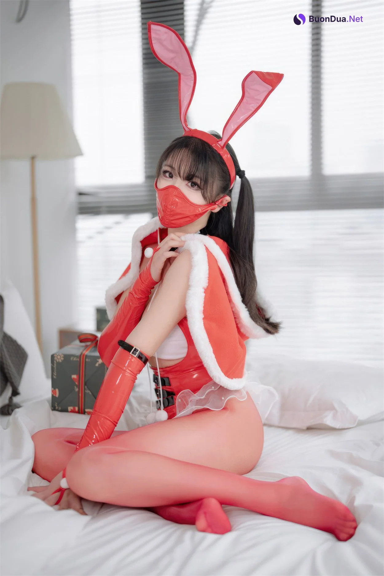 Cosplay 轩萧学姐 圣诞红丝兔女郎 - Photo 15