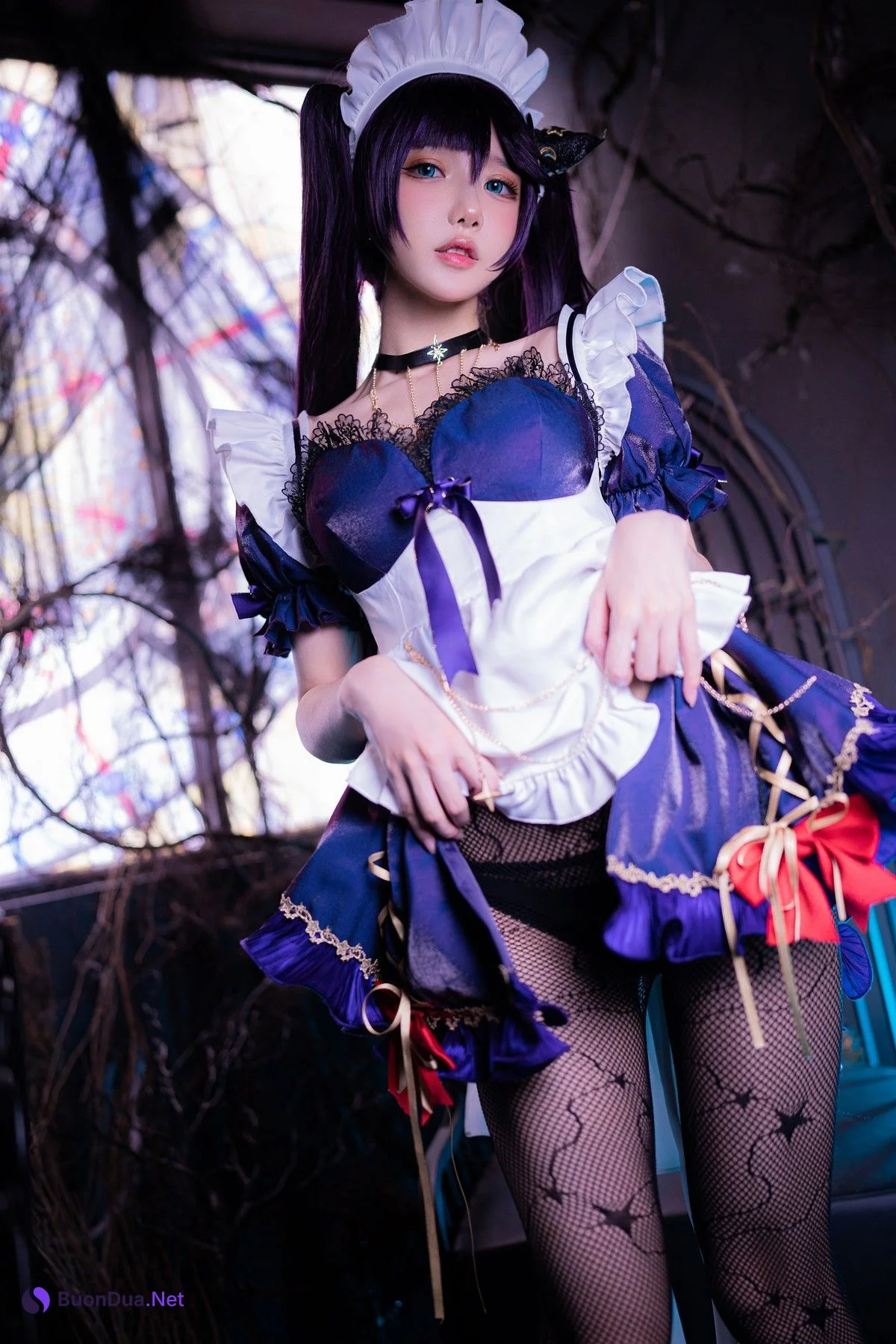阿包也是兔娘 Cosplay 莫娜女仆 - Photo 11