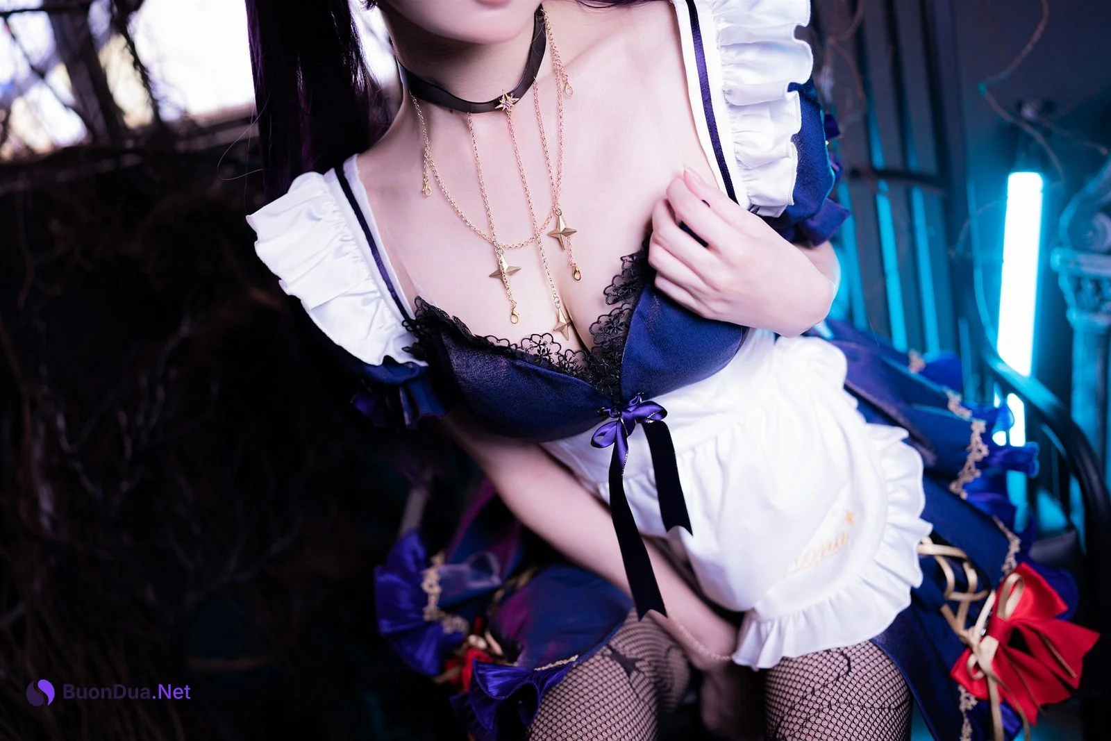 阿包也是兔娘 Cosplay 莫娜女仆 - Photo 14