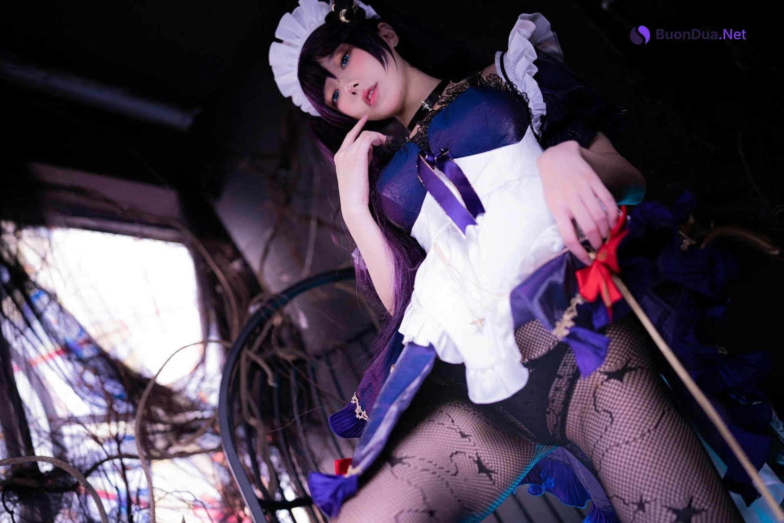 阿包也是兔娘 Cosplay 莫娜女仆 - Photo 17
