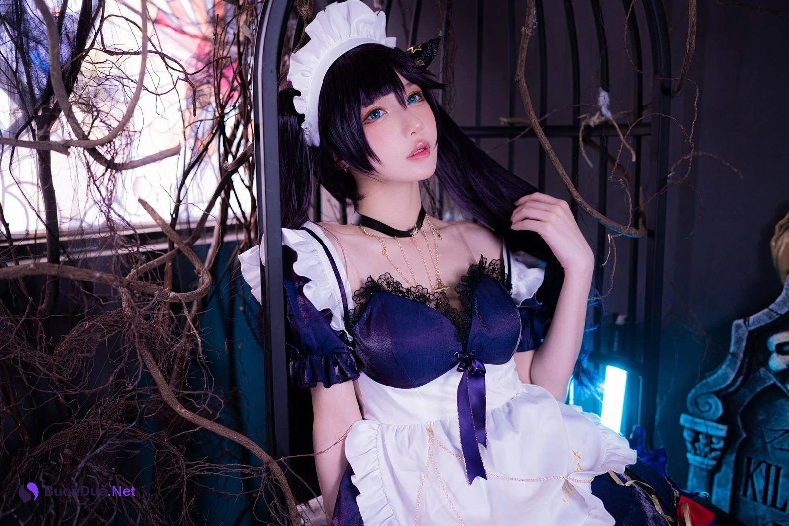 阿包也是兔娘 Cosplay 莫娜女仆 - Photo 18