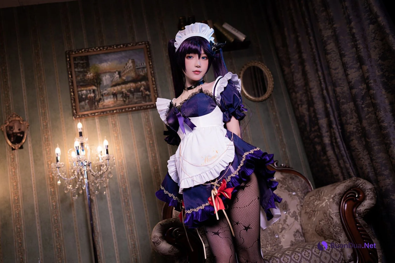 阿包也是兔娘 Cosplay 莫娜女仆 - Photo 2