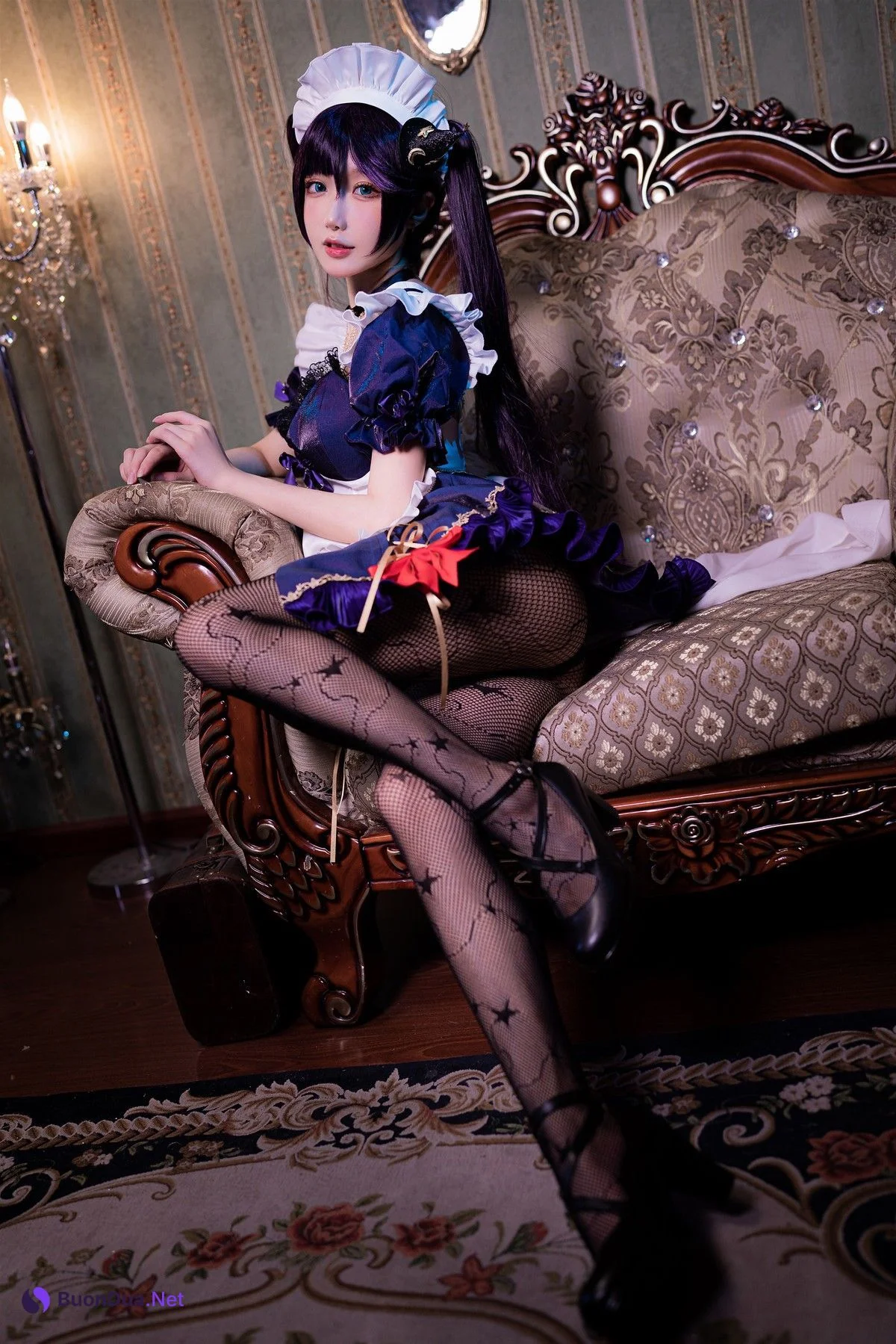 阿包也是兔娘 Cosplay 莫娜女仆 - Photo 3