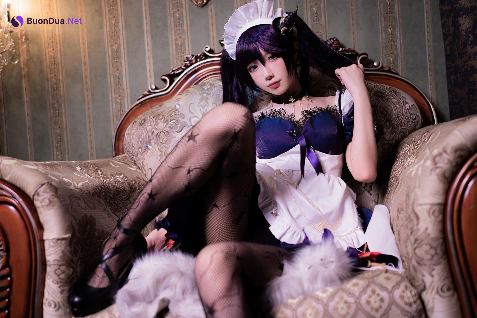 阿包也是兔娘 Cosplay 莫娜女仆 - Photo 4