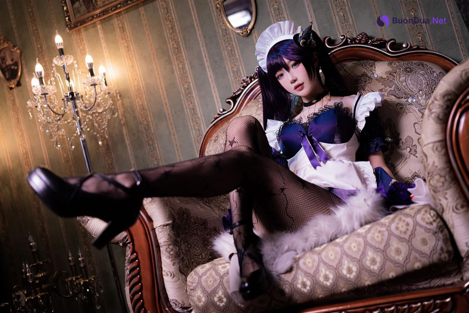阿包也是兔娘 Cosplay 莫娜女仆 - Photo 5