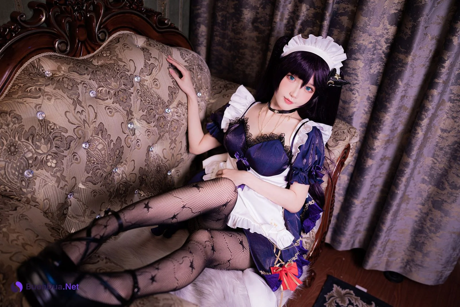 阿包也是兔娘 Cosplay 莫娜女仆 - Photo 7