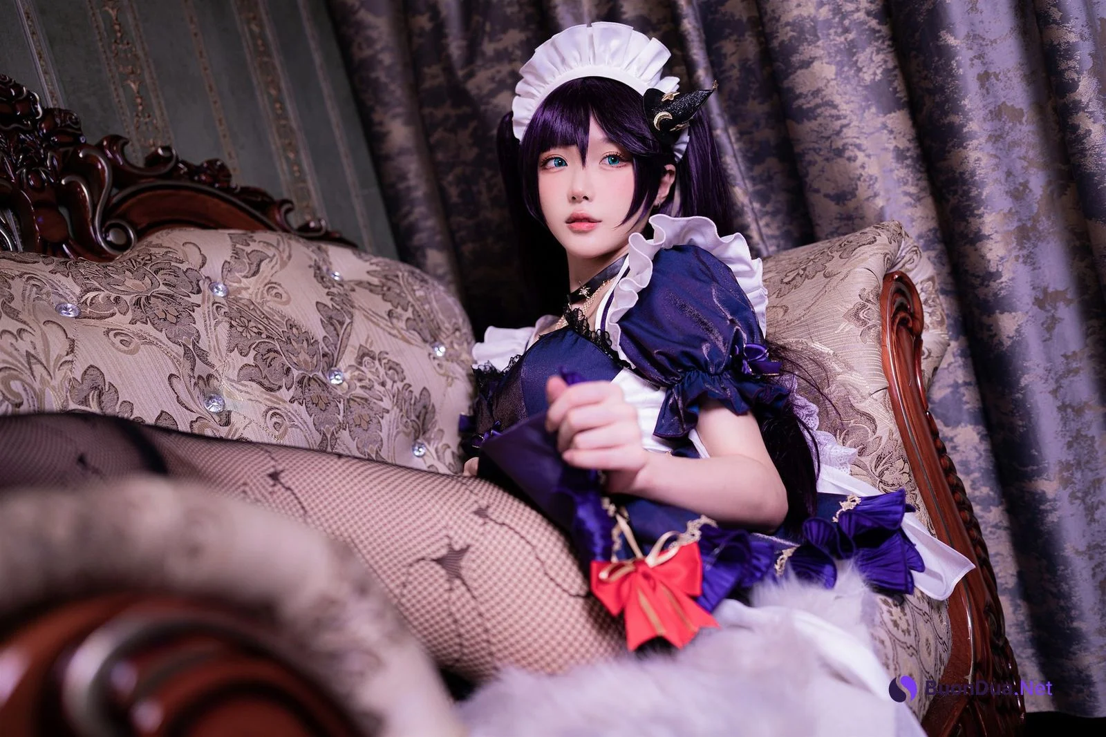 阿包也是兔娘 Cosplay 莫娜女仆 - Photo 8