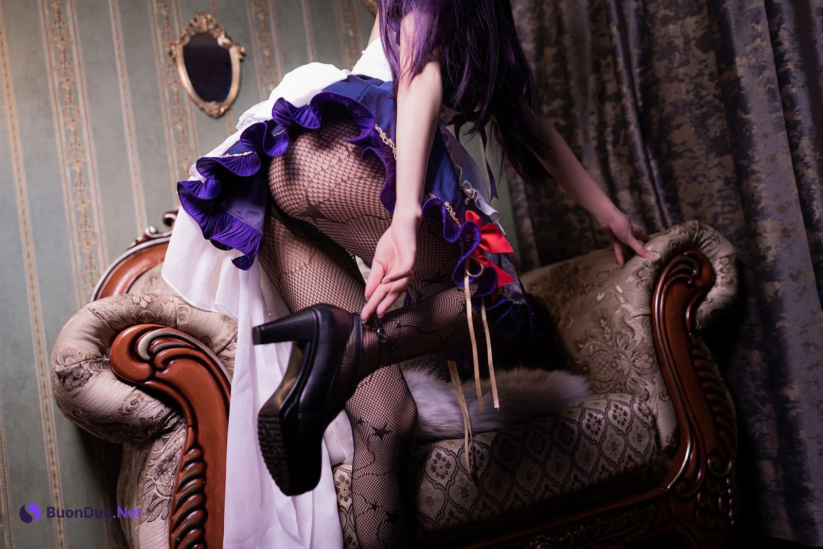 阿包也是兔娘 Cosplay 莫娜女仆 - Photo 9