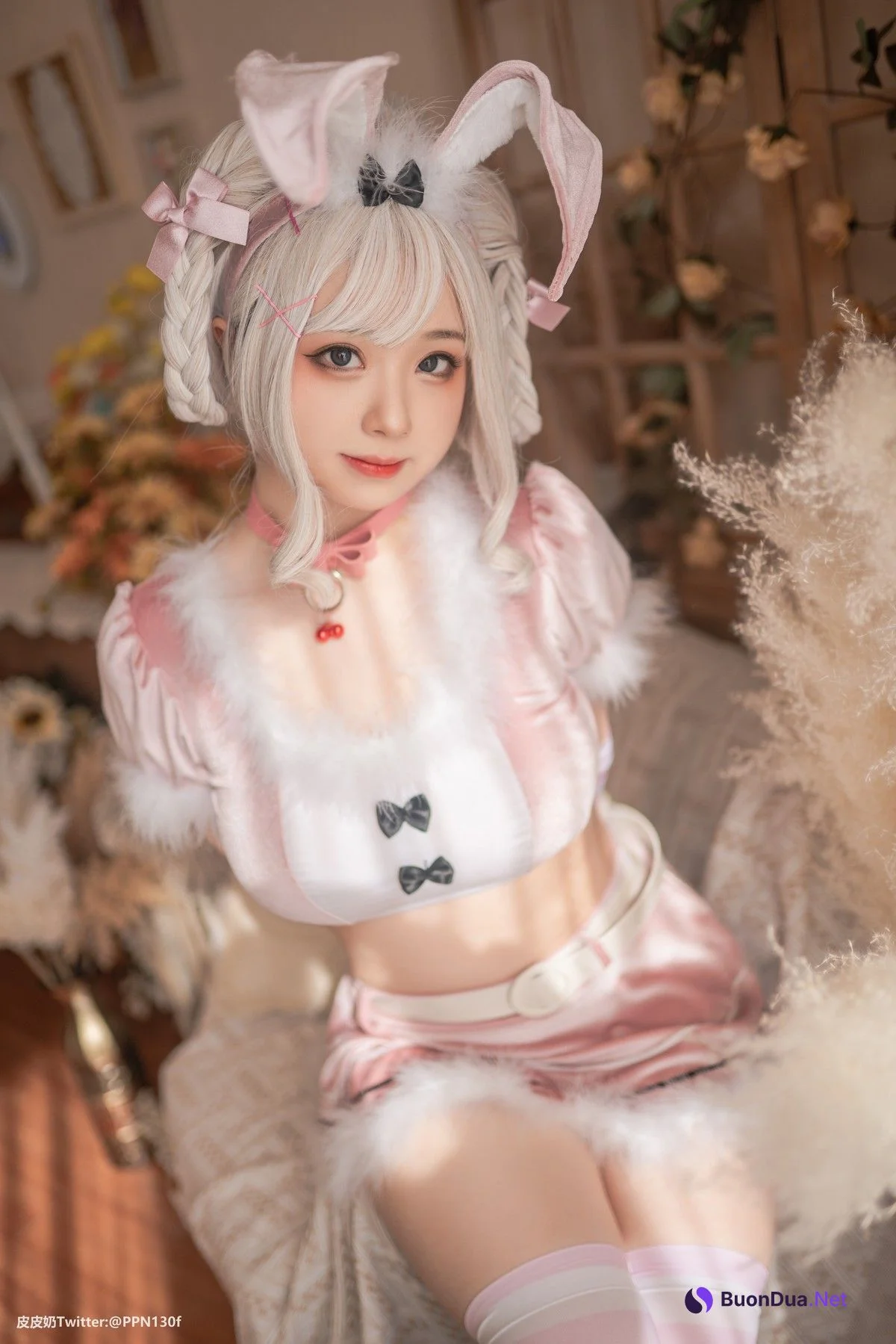 Cosplay 皮皮奶可可爱了啦 粉色兔兔 - Photo 19