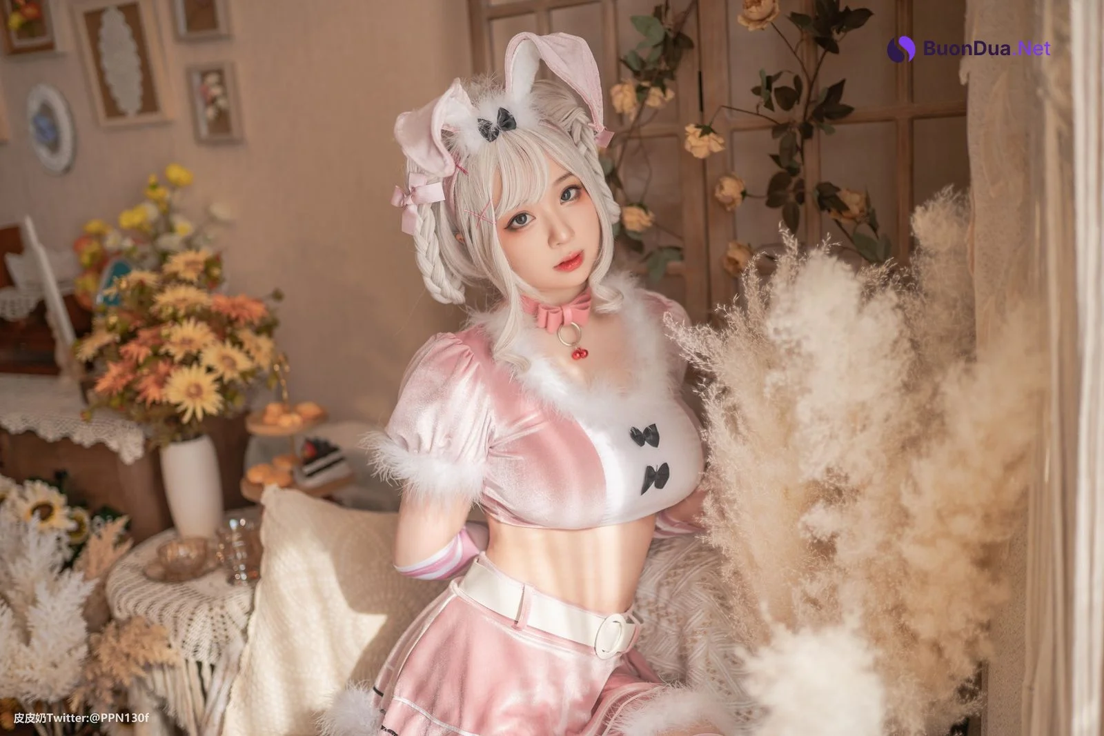 Cosplay 皮皮奶可可爱了啦 粉色兔兔 - Photo 20