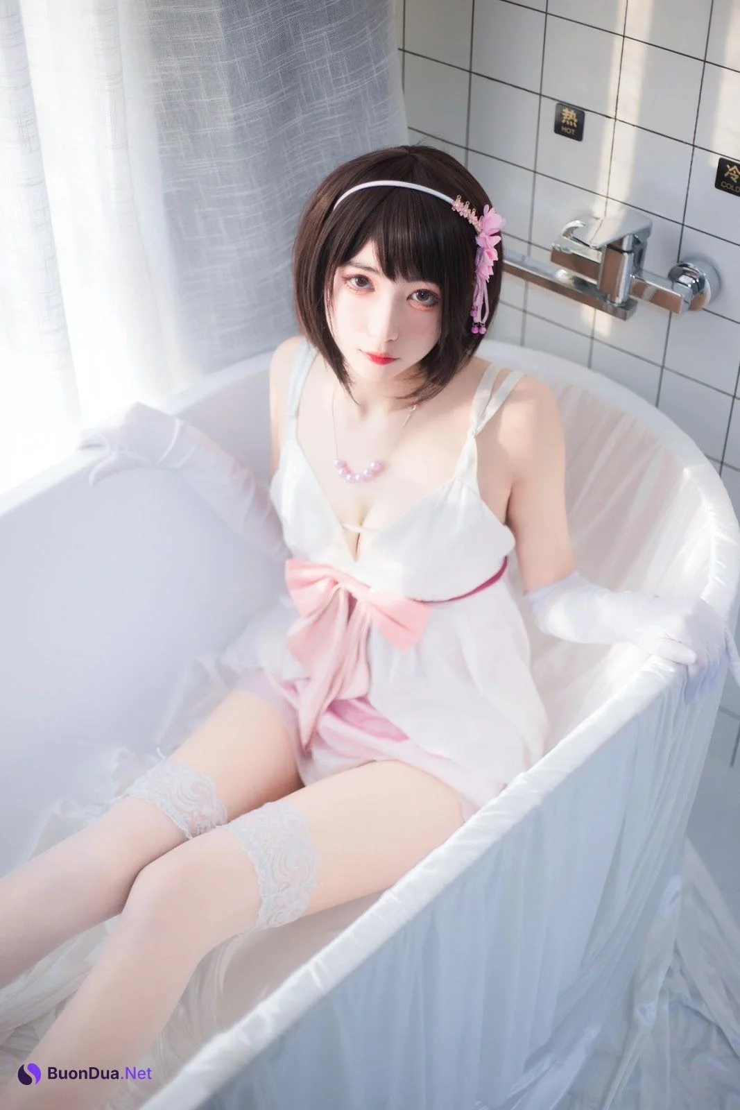 Cosplay 宮本桜 加藤惠浴室 - Photo 13