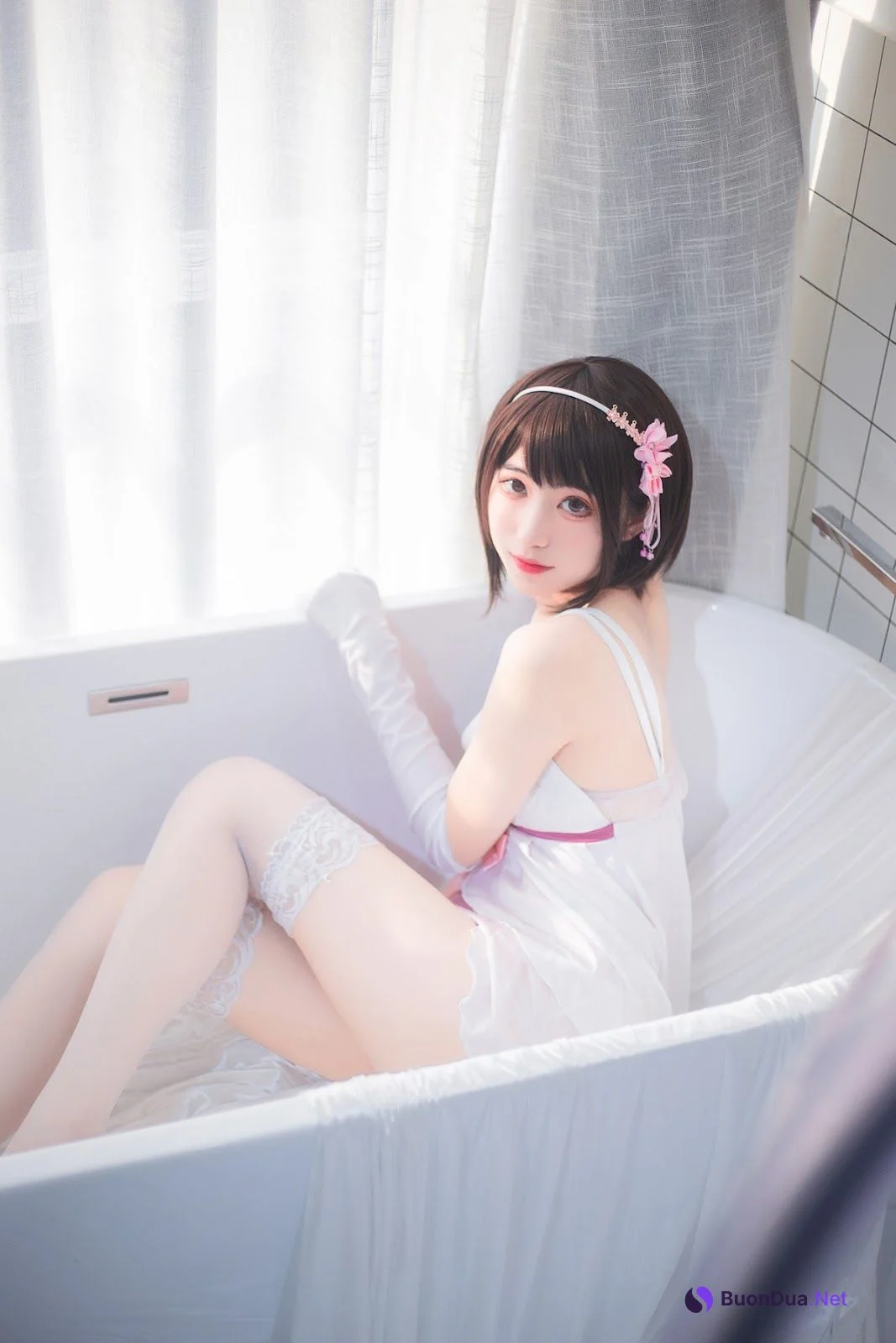 Cosplay 宮本桜 加藤惠浴室 - Photo 14