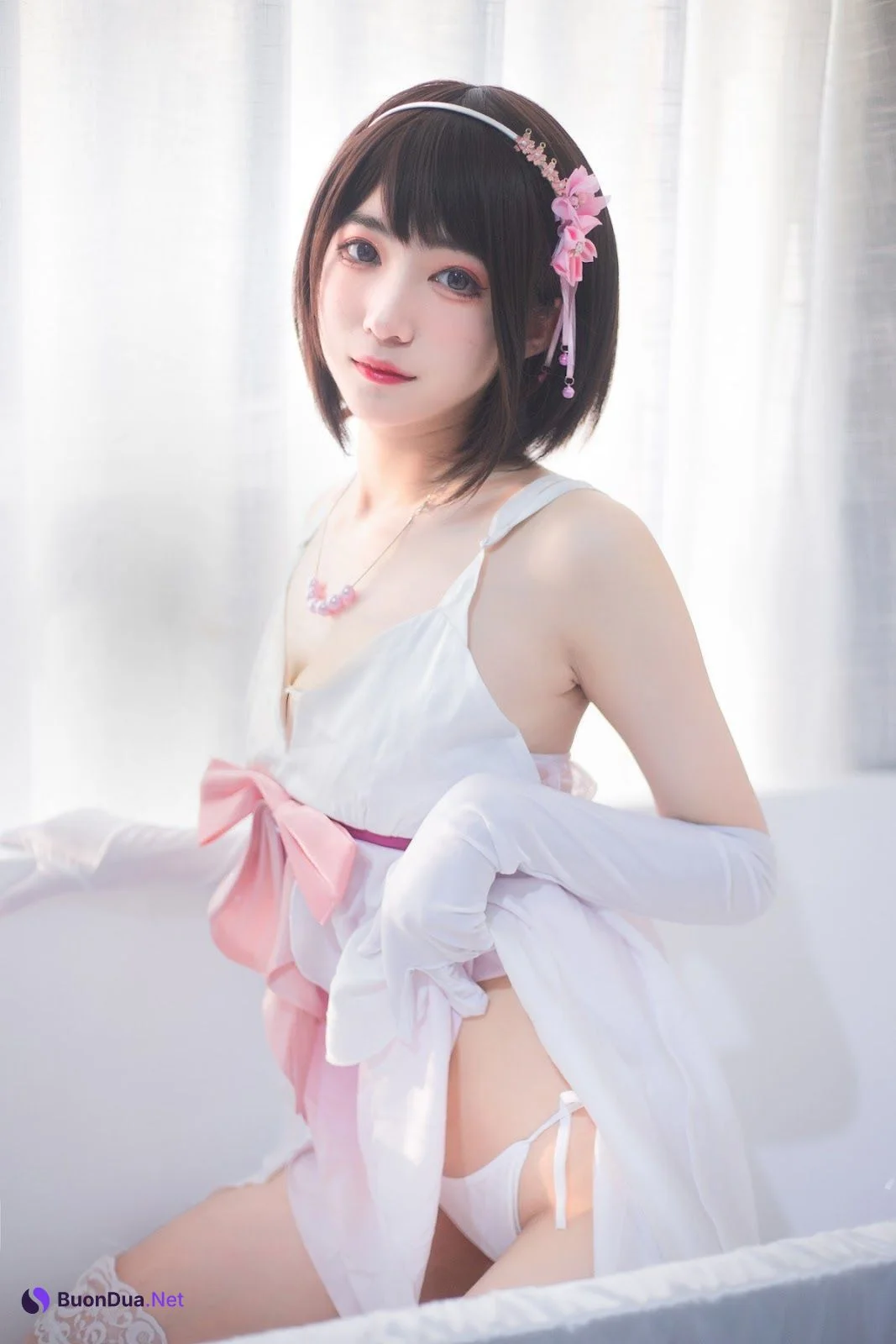 Cosplay 宮本桜 加藤惠浴室 - Photo 6