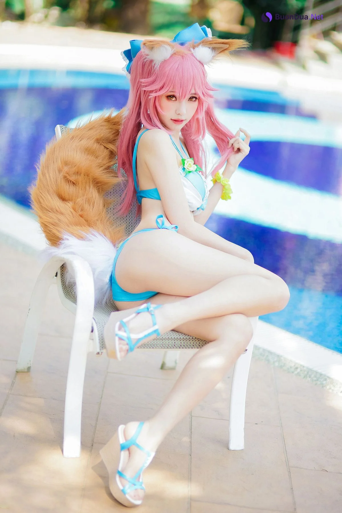 Cosplay ElyEE子 玉藻前泳池 - 写真 15