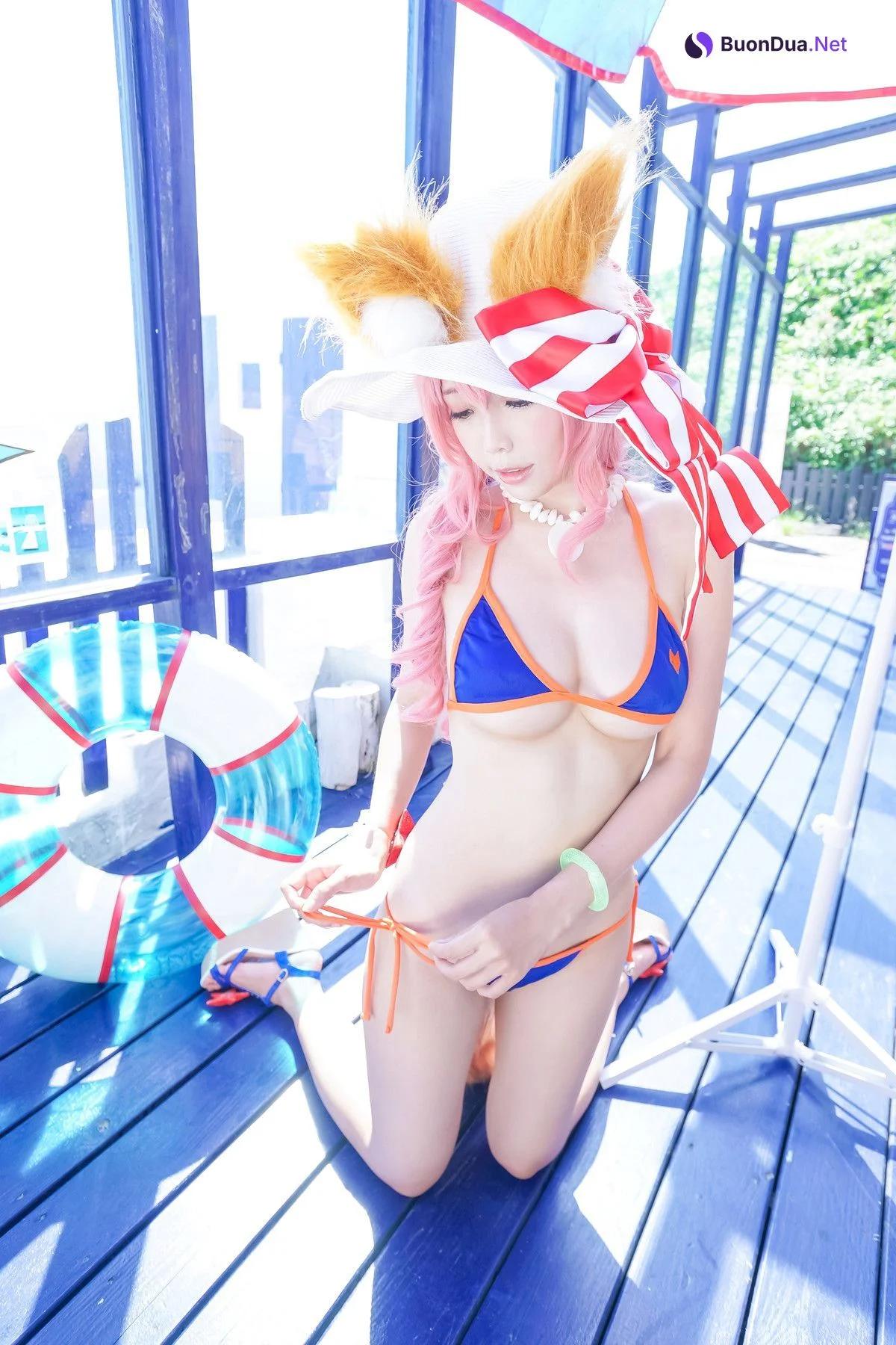 Cosplay ElyEE子 玉藻前泳装 - 사진 11