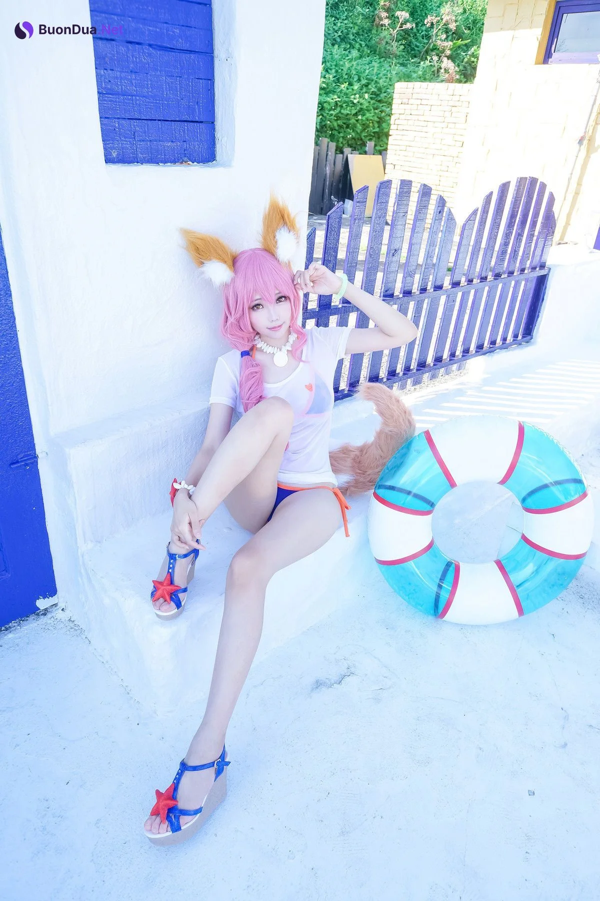 Cosplay ElyEE子 玉藻前泳装 - 사진 12