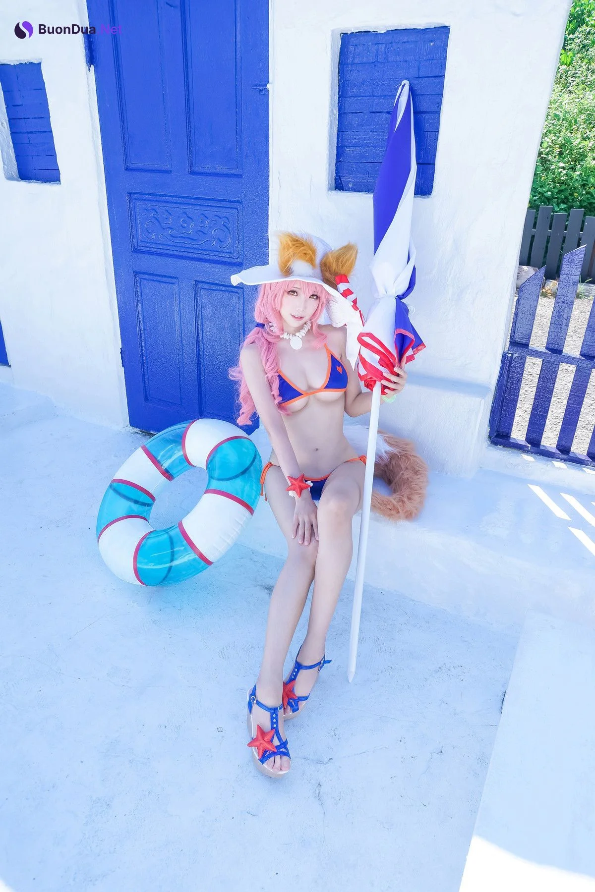 Cosplay ElyEE子 玉藻前泳装 - 사진 13