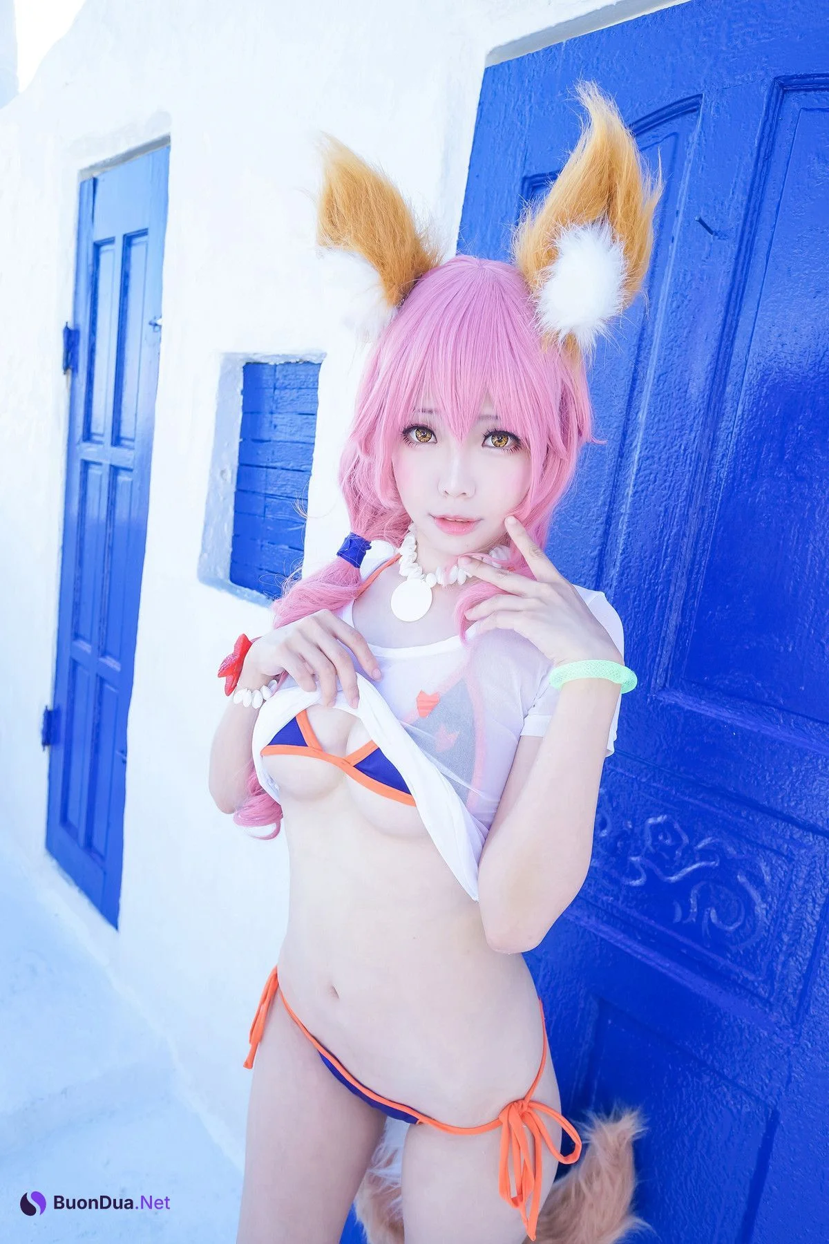 Cosplay ElyEE子 玉藻前泳装 - 사진 15