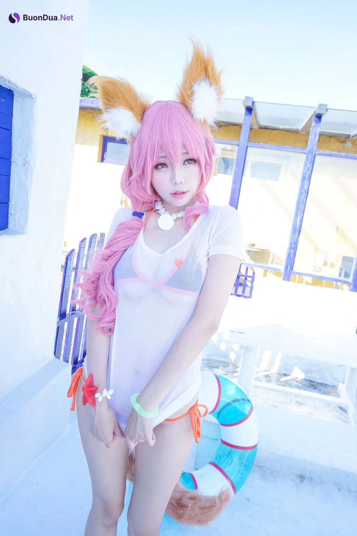 Cosplay ElyEE子 玉藻前泳装 - 사진 18