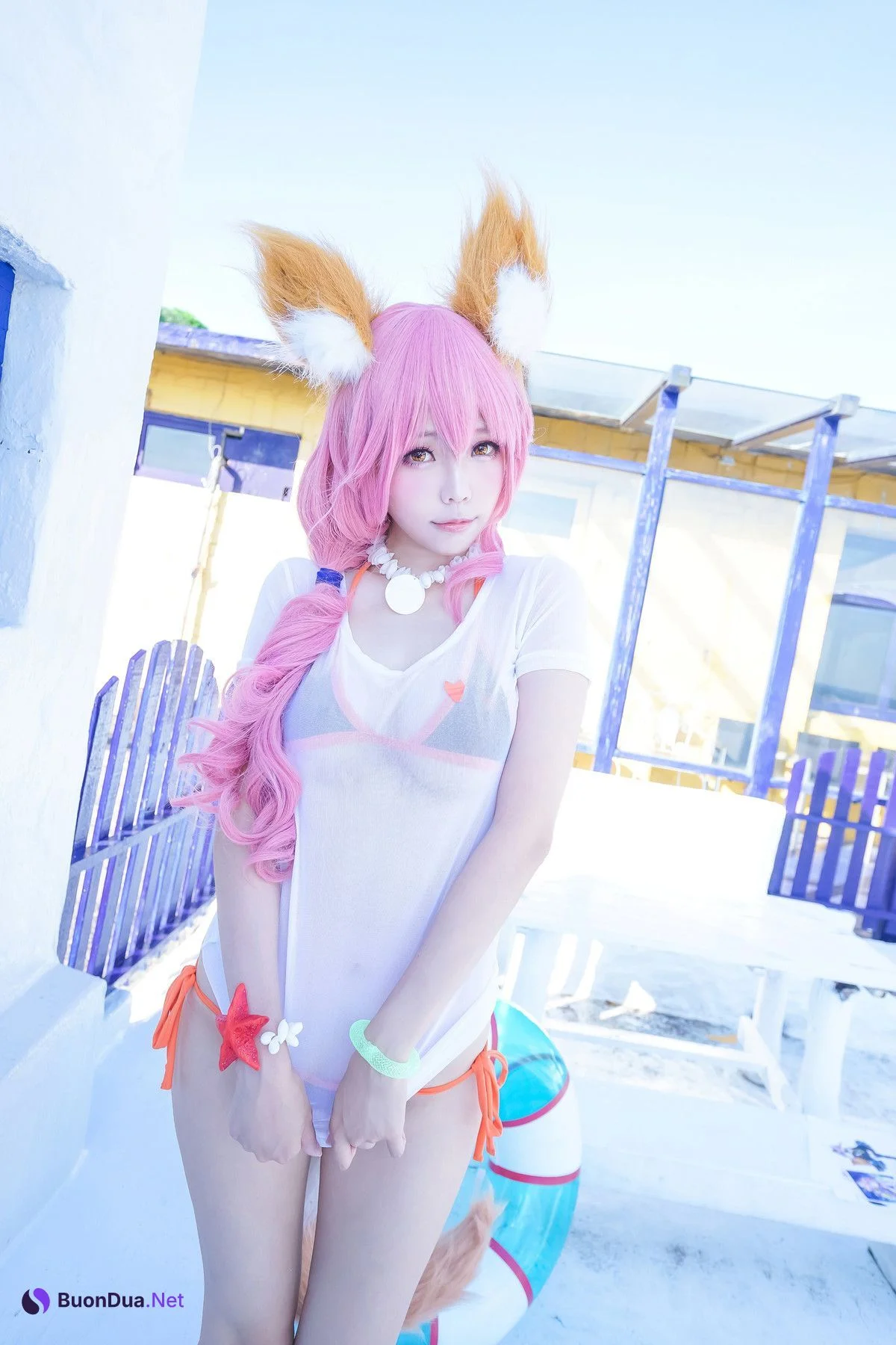 Cosplay ElyEE子 玉藻前泳装 - 사진 19
