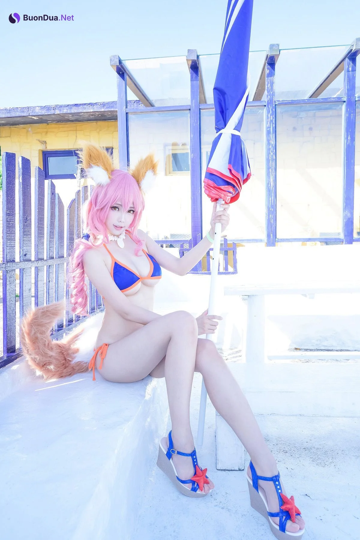 Cosplay ElyEE子 玉藻前泳装 - 사진 2