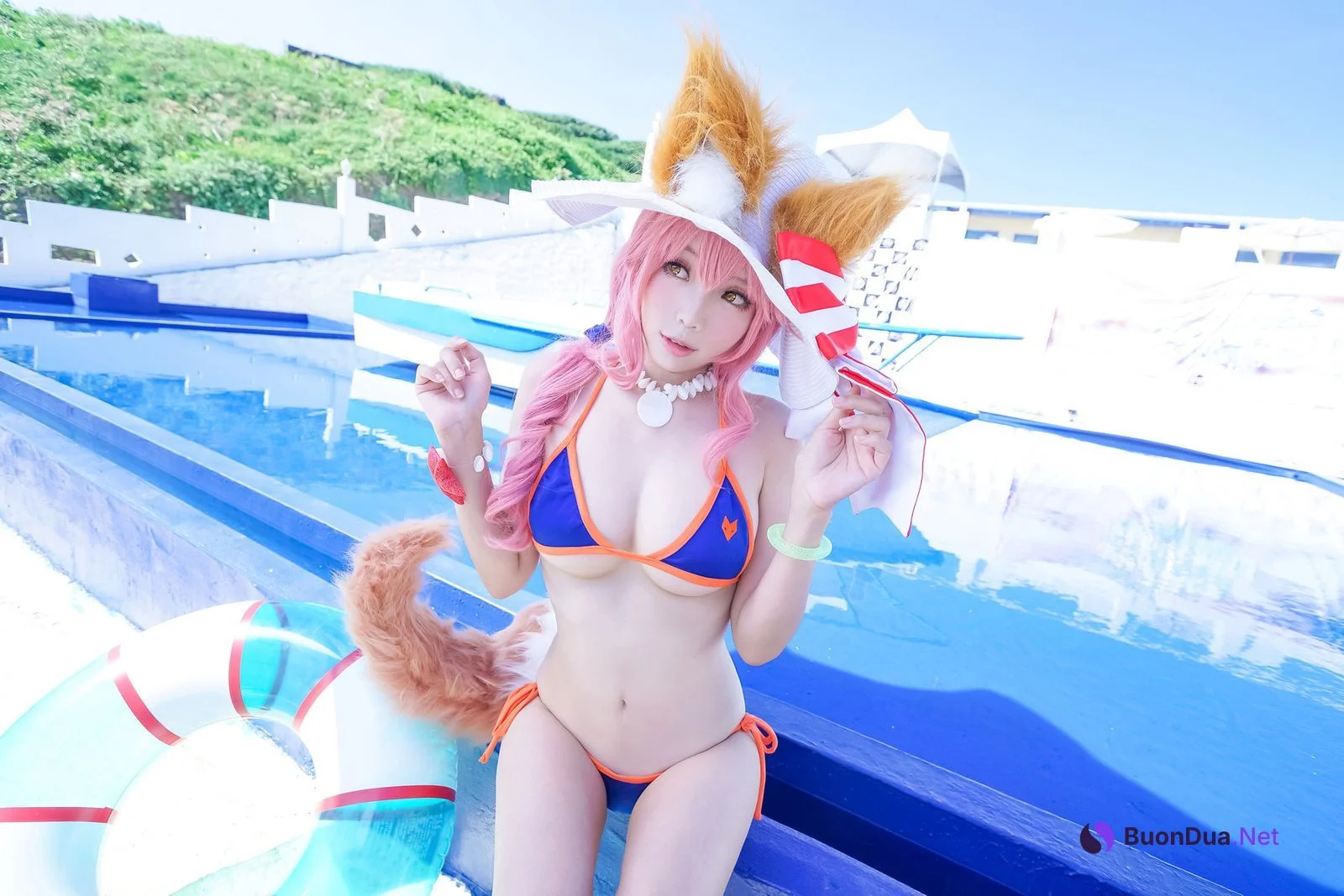 Cosplay ElyEE子 玉藻前泳装 - 사진 7
